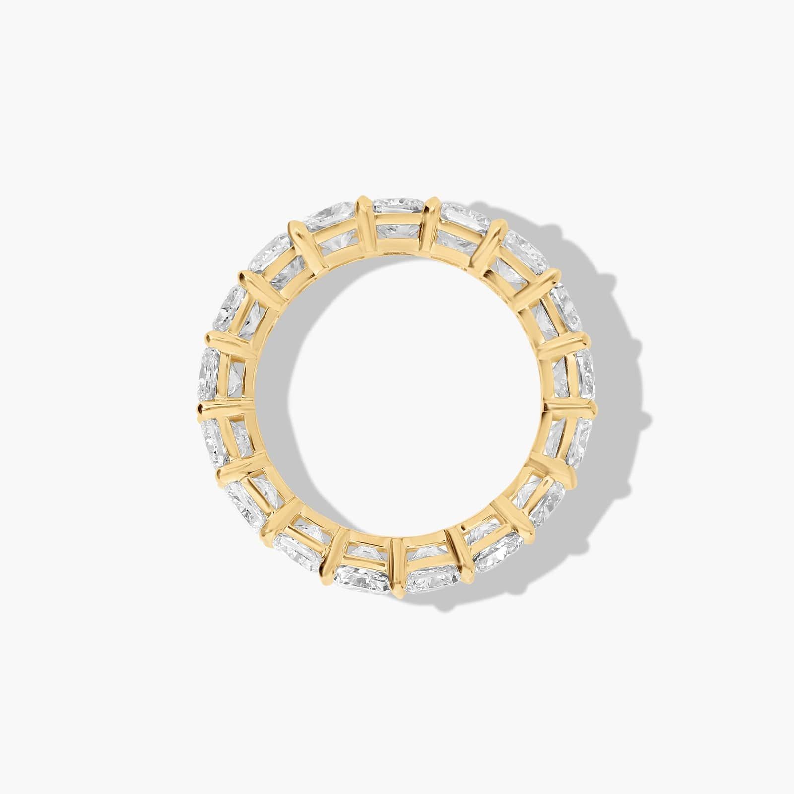 Eternity Ring With 6 CTW Cushion Cut Diamonds In 14K Yellow Gold  (5mm)