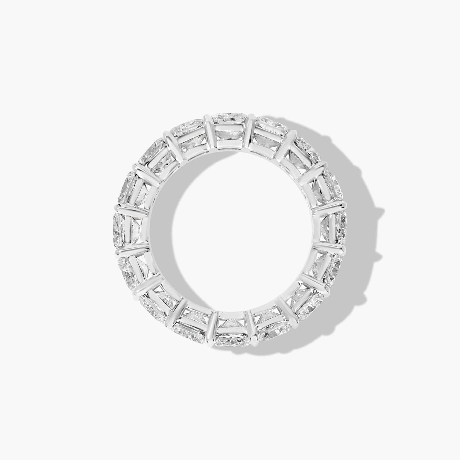 Eternity Ring With 7 CTW Cushion Cut Diamonds In Platinum  (5.5mm)