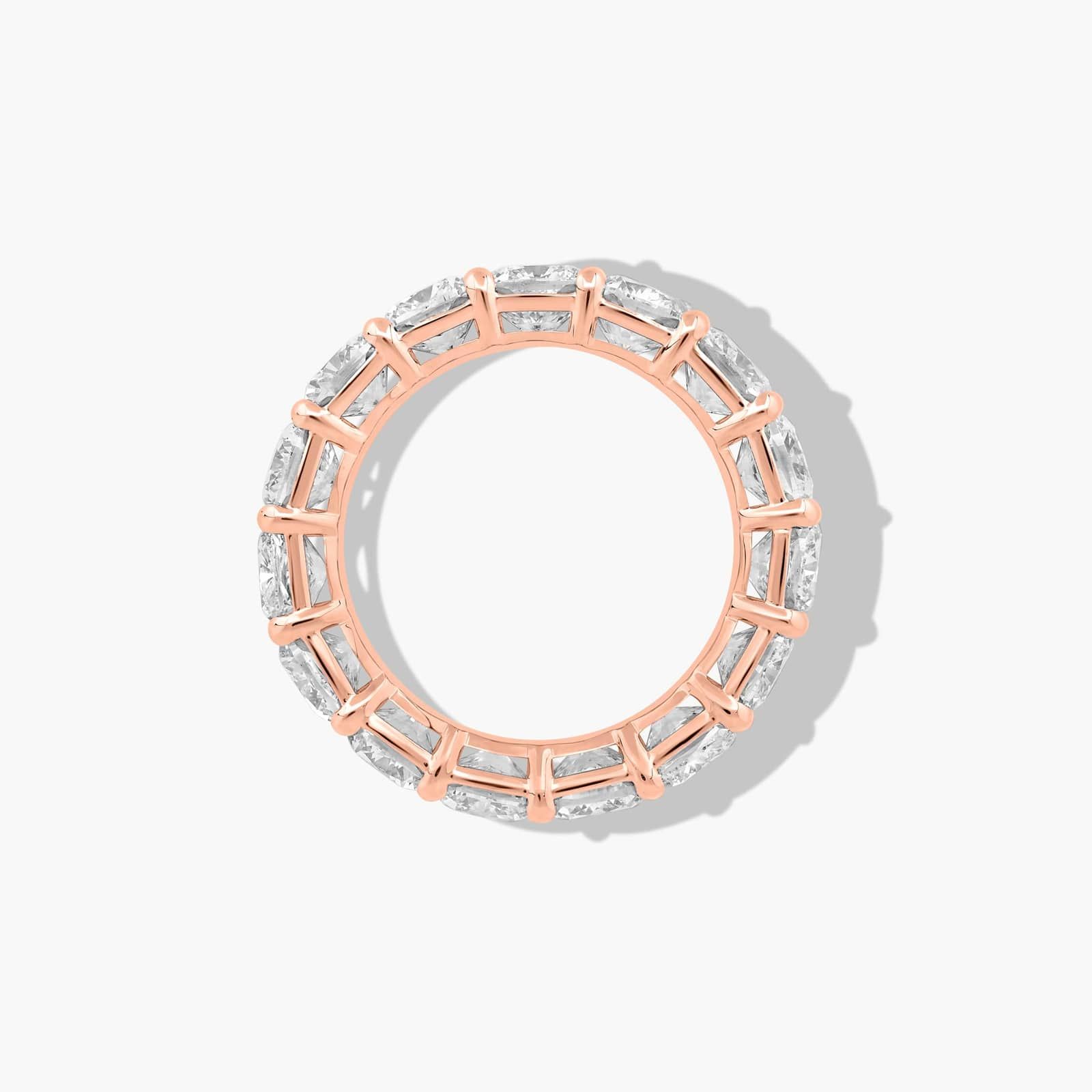 Eternity Ring With 8 CTW Cushion Cut Diamonds In 14K Rose Gold  (5.5mm)