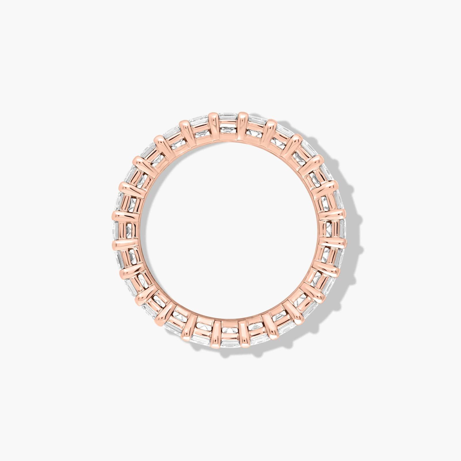 Eternity Ring With 2 CTW Asscher Cut Lab-Grown Diamonds In 14K Rose Gold (3.00mm)