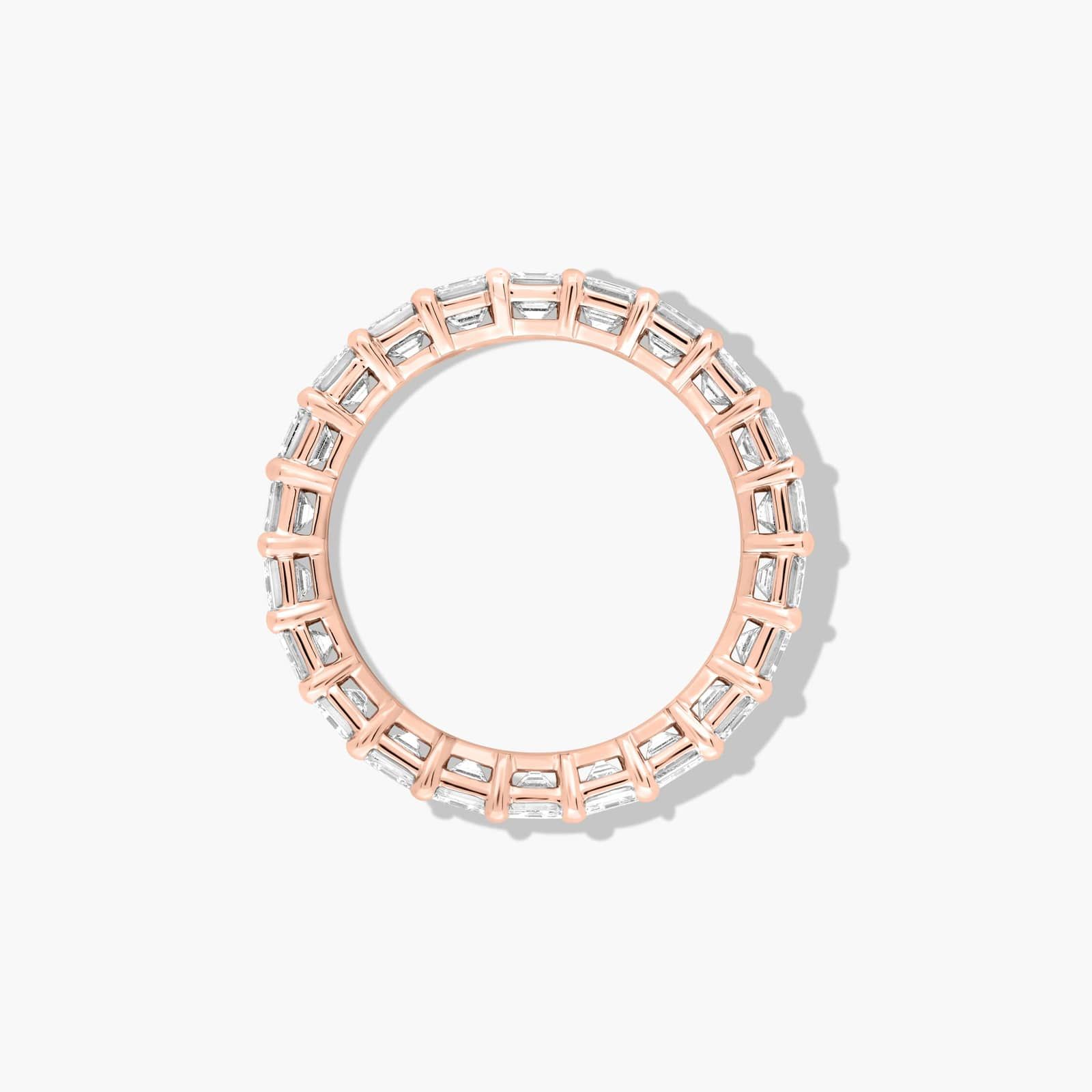 Eternity Ring With 3 CTW Asscher Cut Lab-Grown Diamonds In 14K Rose Gold (4.00mm)