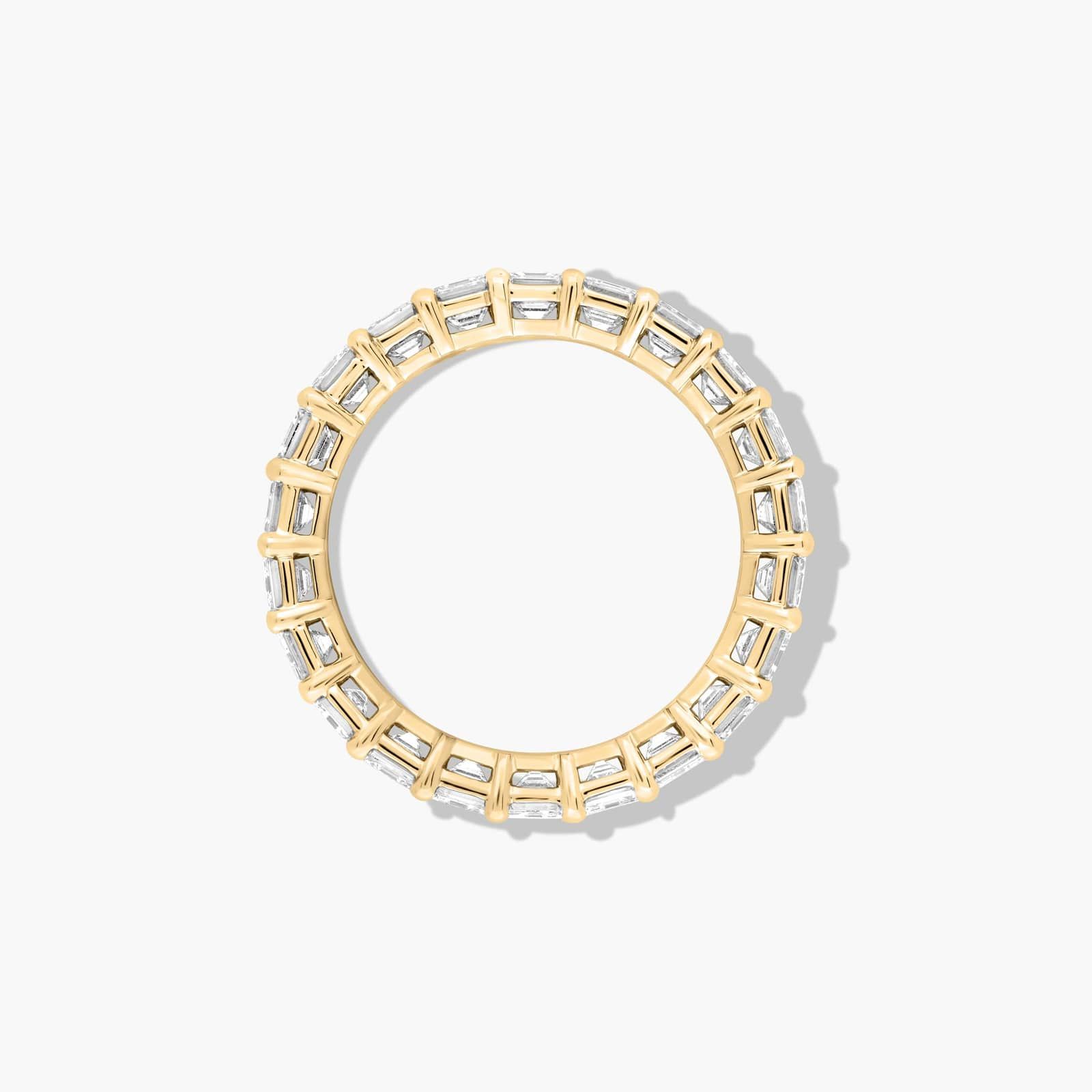 Eternity Ring With 3 CTW Asscher Cut Diamonds In 14K Yellow Gold (4.00mm)