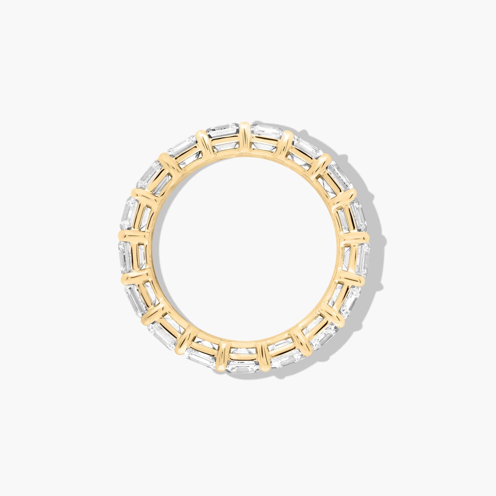 Eternity Ring With 5 CTW Asscher Cut Diamonds In 14K Yellow Gold  (5mm)
