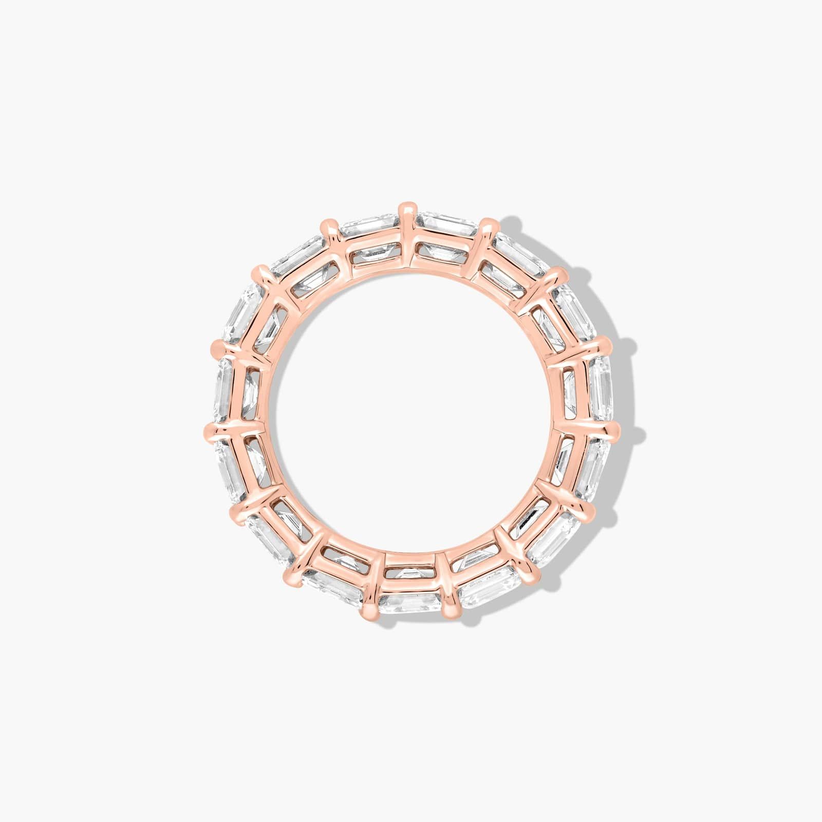 Eternity Ring With 7 CTW Asscher Cut Lab-Grown Diamonds In 14K Rose Gold (5.50mm)