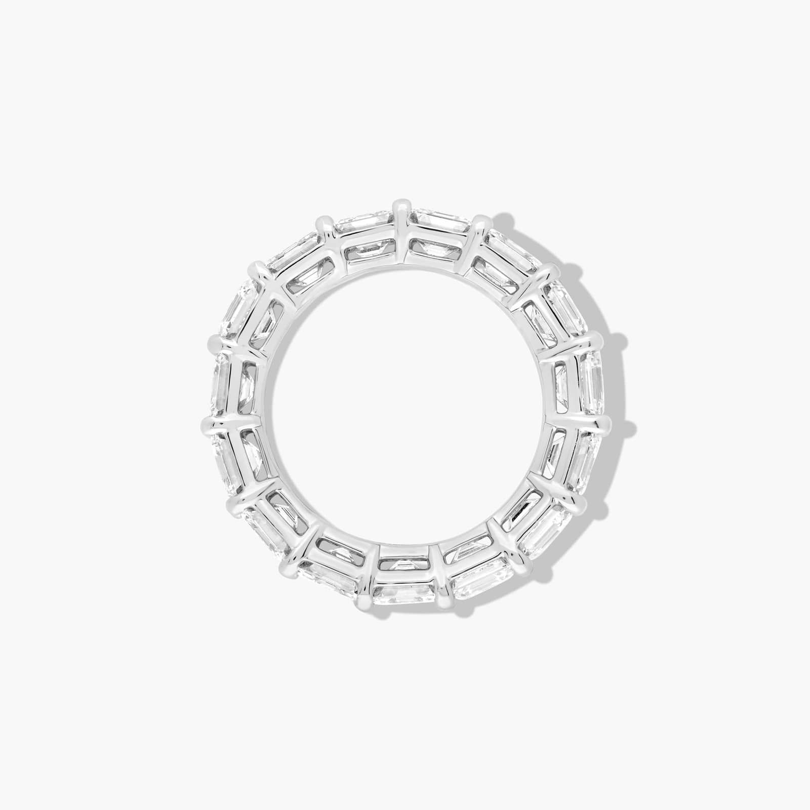 Eternity Ring With 7 CTW Asscher Cut Diamonds In 14K White Gold (5.50mm)