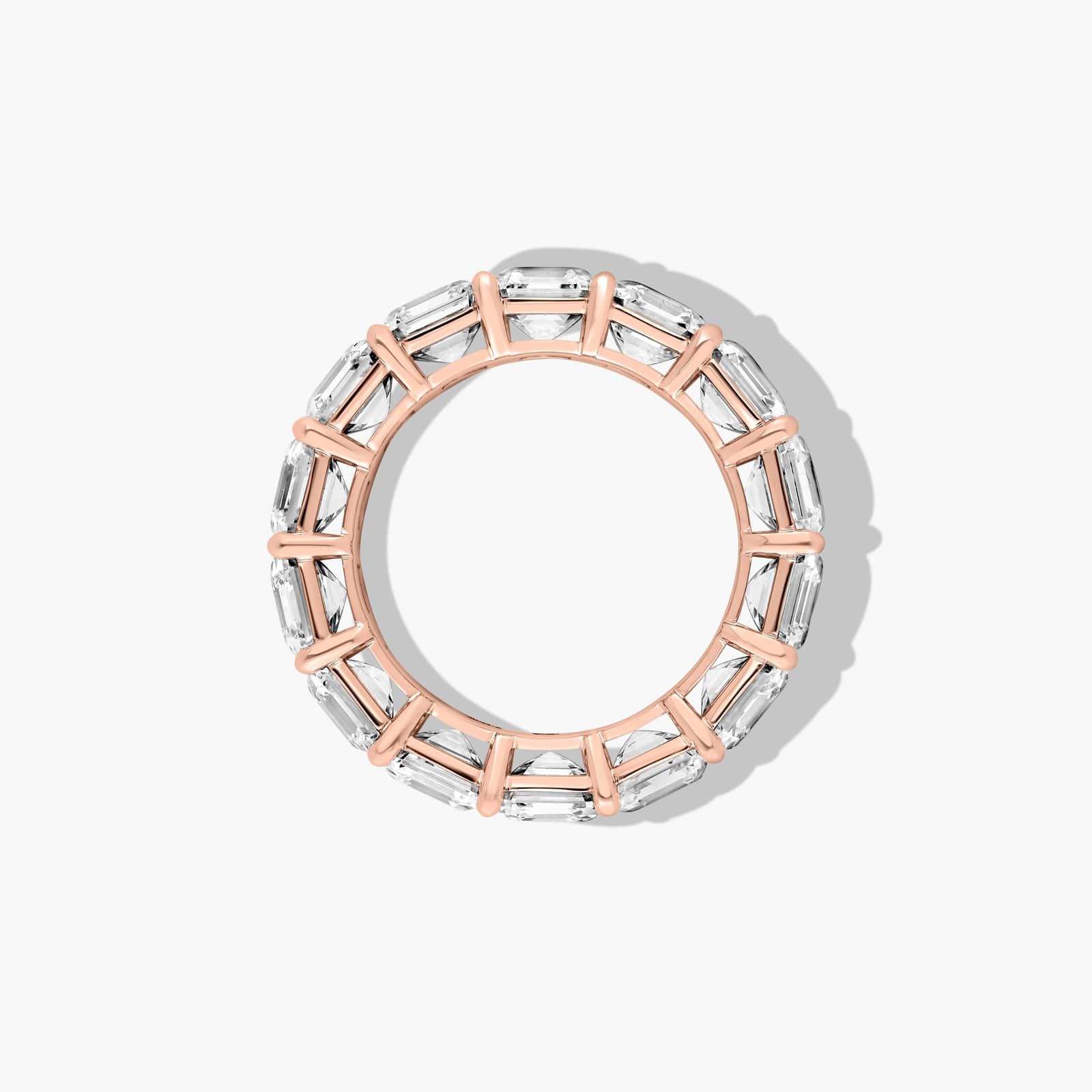 Eternity Ring With 10 CTW Asscher Cut Diamonds In 14K Rose Gold (6.00mm)