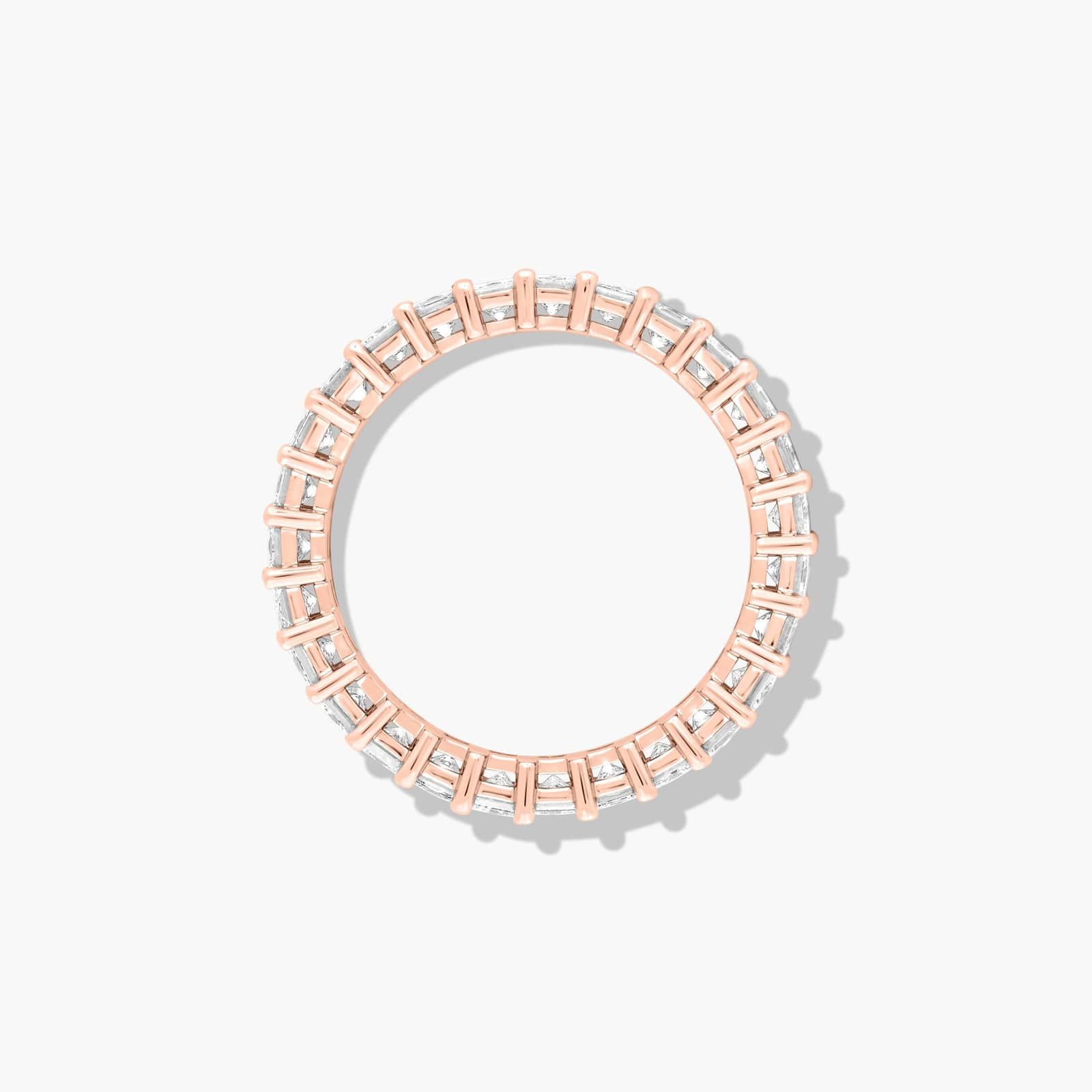 Eternity Ring With 2 CTW Princess Cut Lab-Grown Diamonds In 14K Rose Gold (3mm)