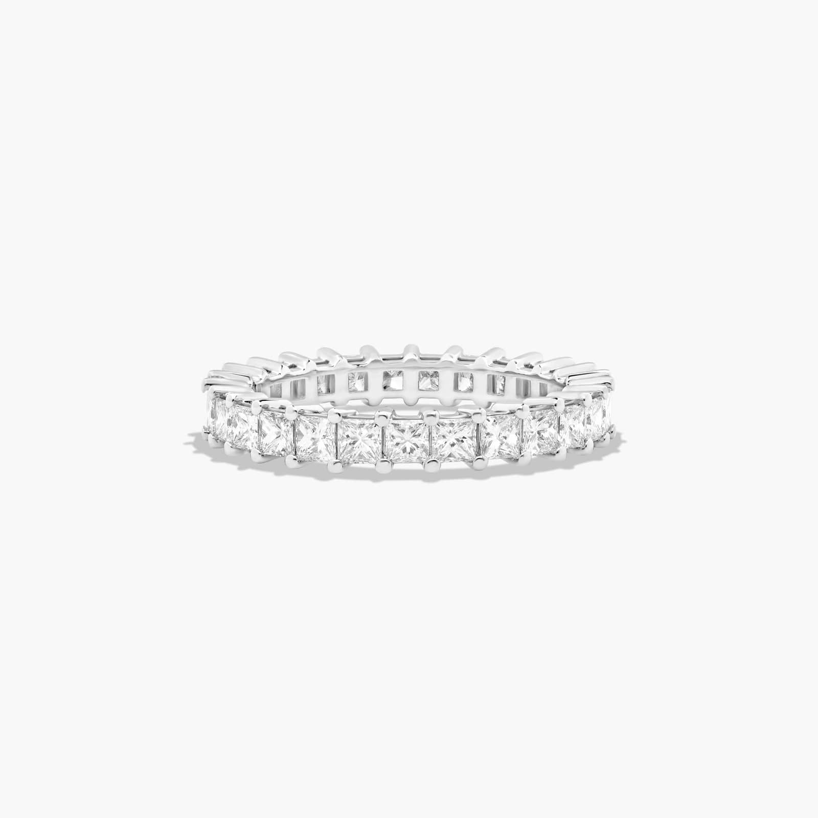 Eternity Ring With 2 CTW Princess Cut Diamonds In Platinum (3.00mm)