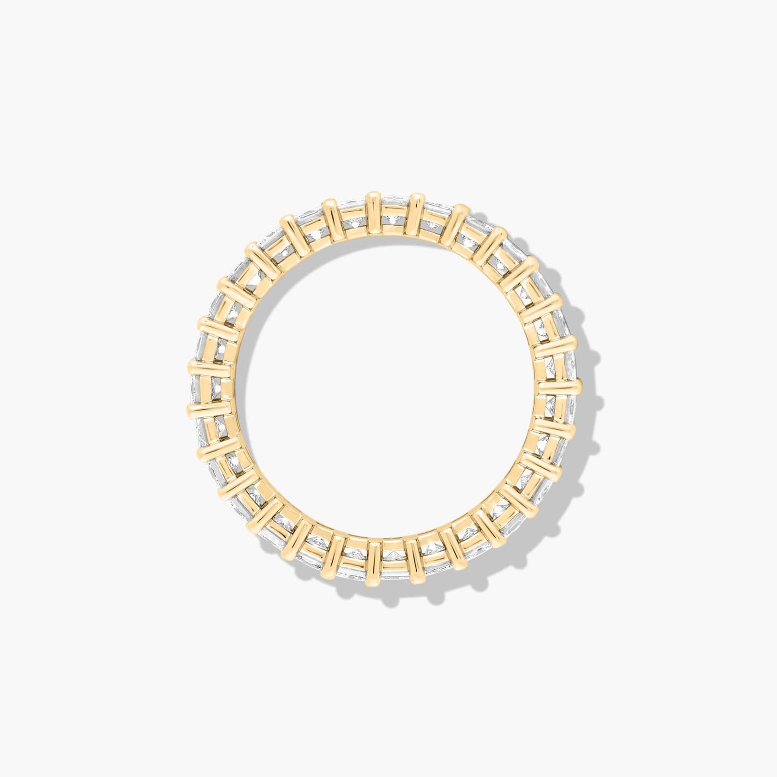 Eternity Ring With 2 CTW Princess Cut Lab-Grown Diamonds In 14K Yellow Gold  (3mm)