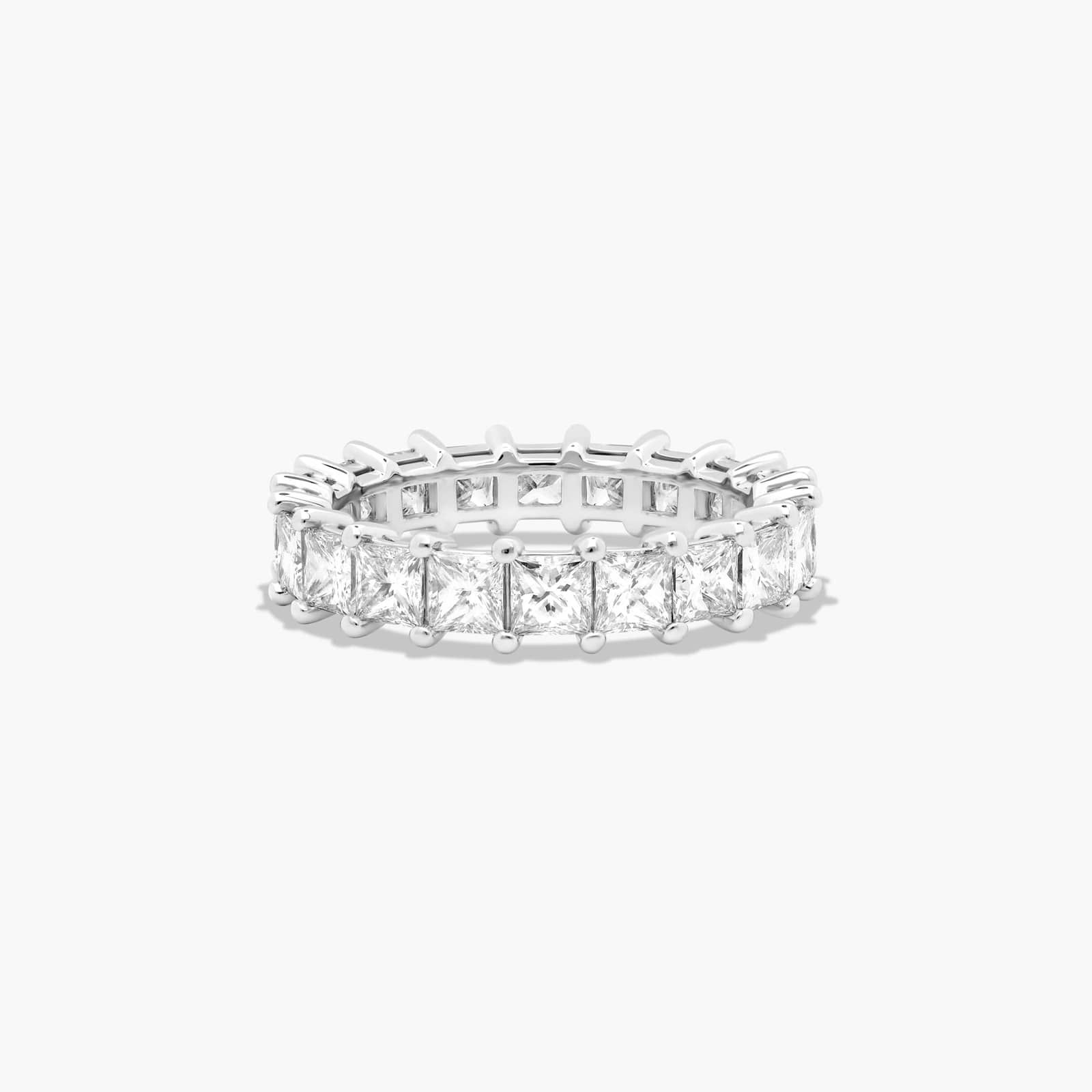 Eternity Ring With 3 CTW Princess Cut Lab-Grown Diamonds In 14K White Gold (4.00mm)