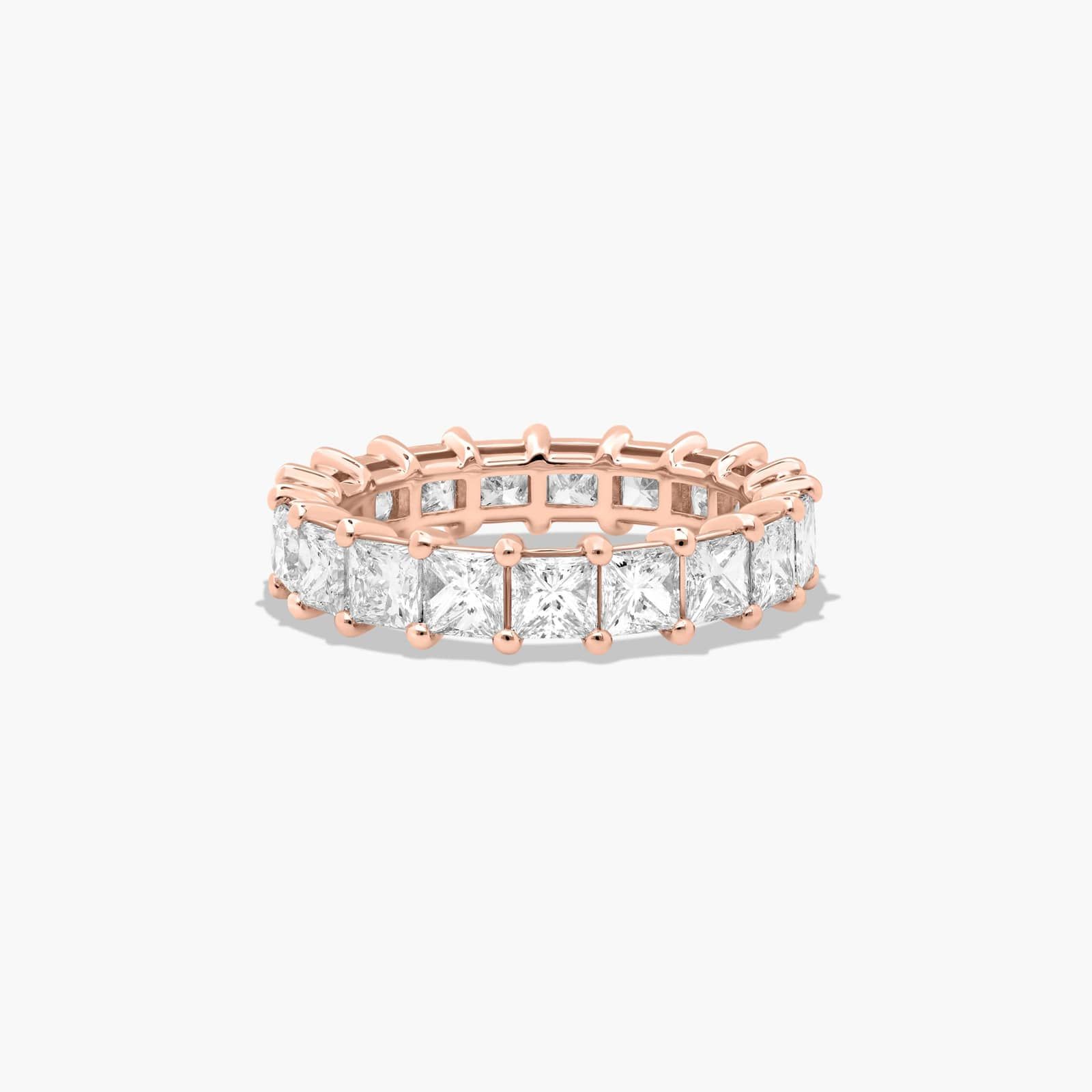 Eternity Ring With 4 CTW Princess Cut Lab-Grown Diamonds In 14K Rose Gold (4.5mm)