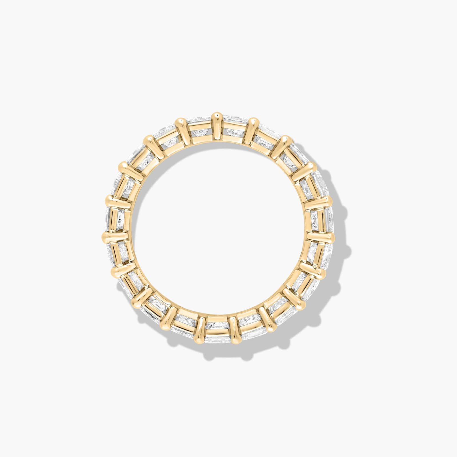 Eternity Ring With 4 CTW Princess Cut Lab-Grown Diamonds In 14K Yellow Gold  (4.5mm)