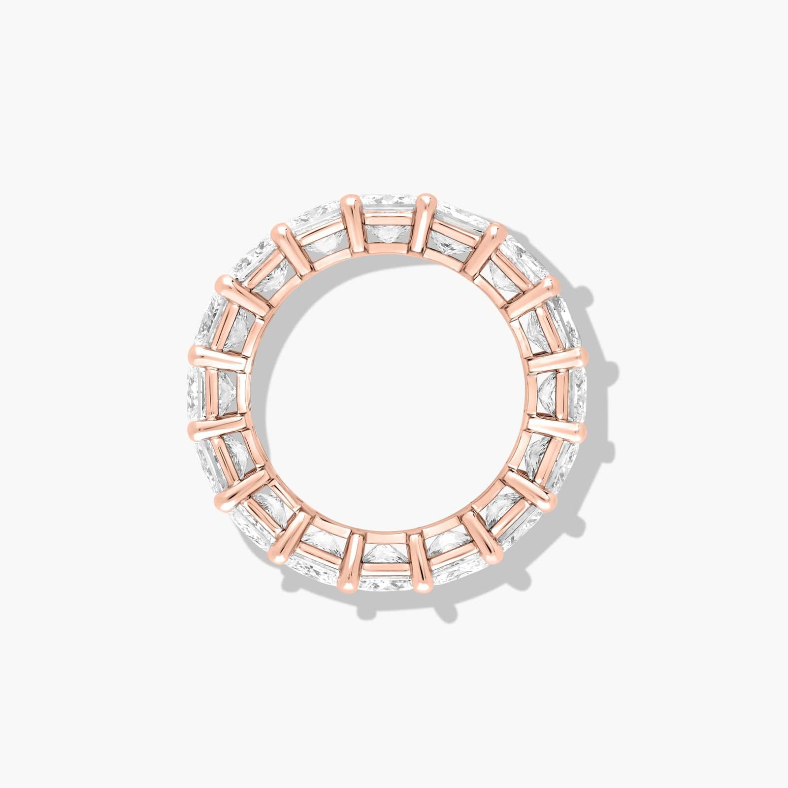 Eternity Ring With 5 CTW Princess Cut Lab-Grown Diamonds In 14K Rose Gold (5mm)