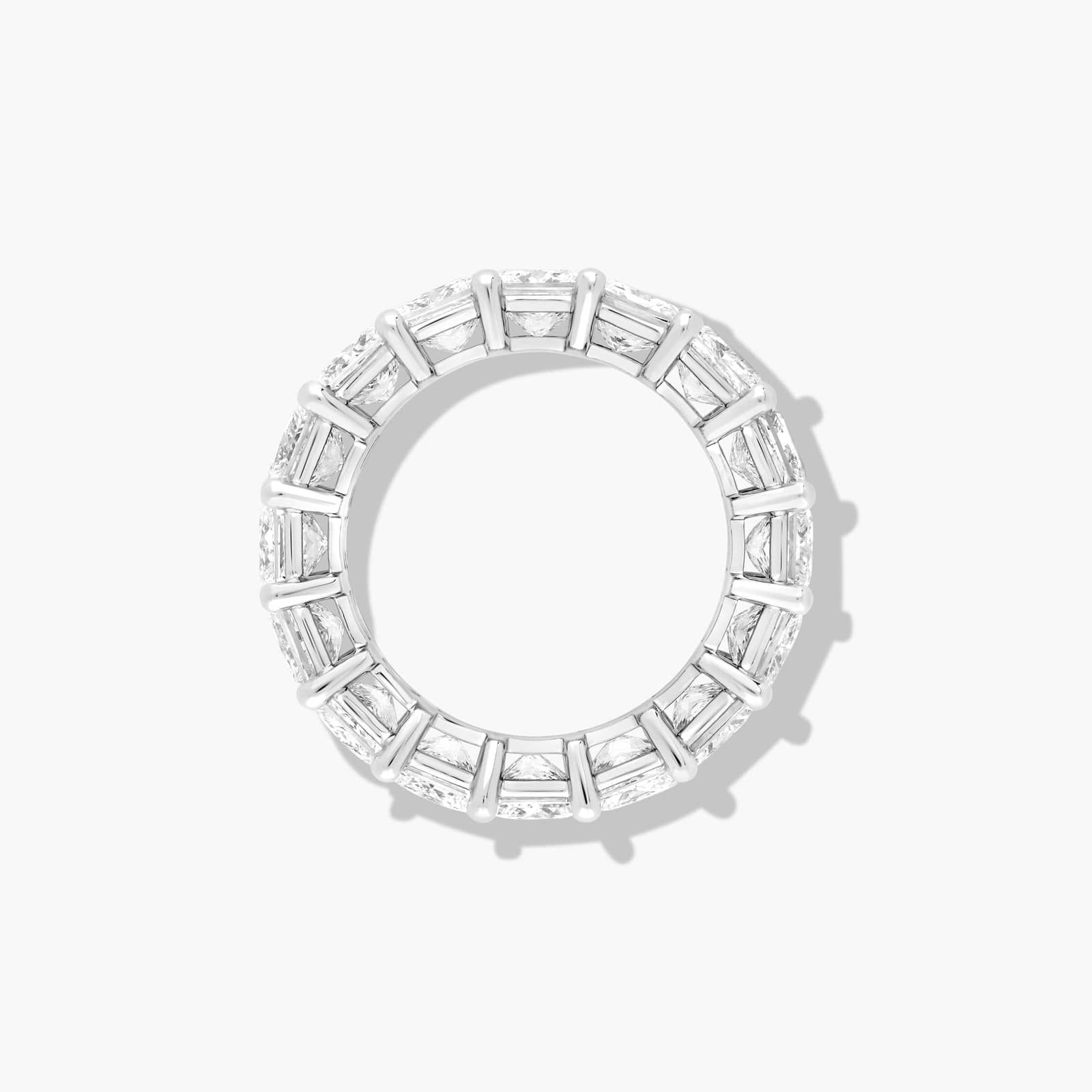 Eternity Ring With 5 CTW Princess Cut Lab-Grown Diamonds In 14K White Gold  (5mm)