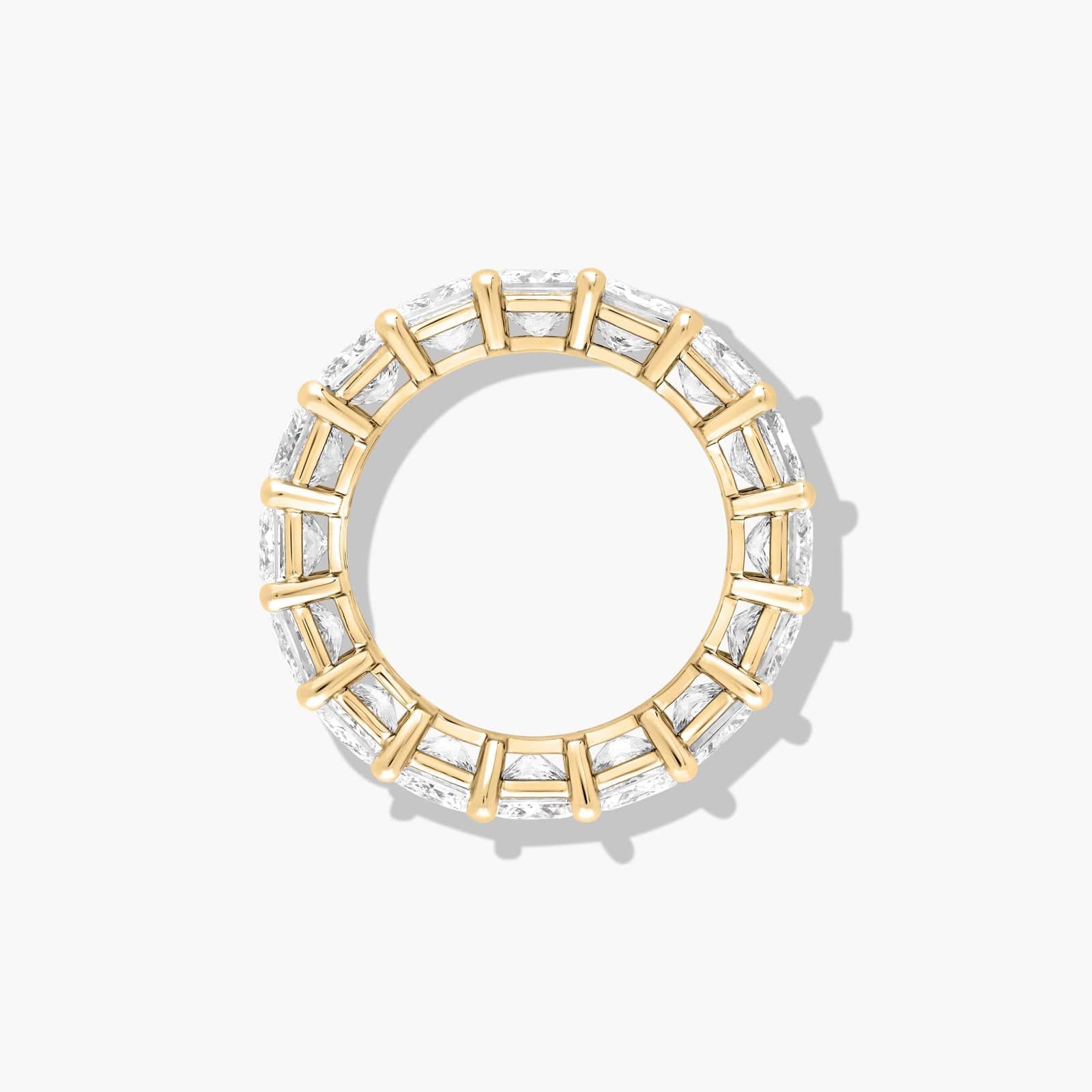 Eternity Ring With 5 CTW Princess Cut Lab-Grown Diamonds In 14K Yellow Gold  (5mm)