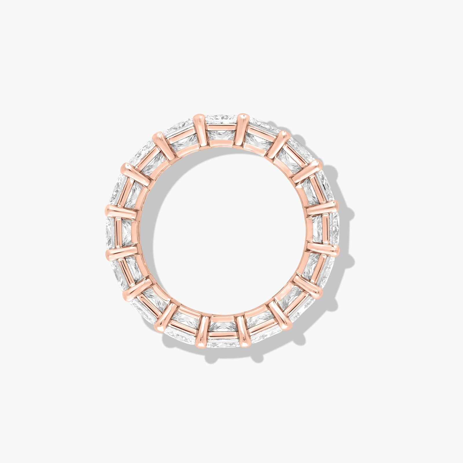 Eternity Ring With 7 CTW Princess Cut Lab-Grown Diamonds In 14K Rose Gold (5.5mm)