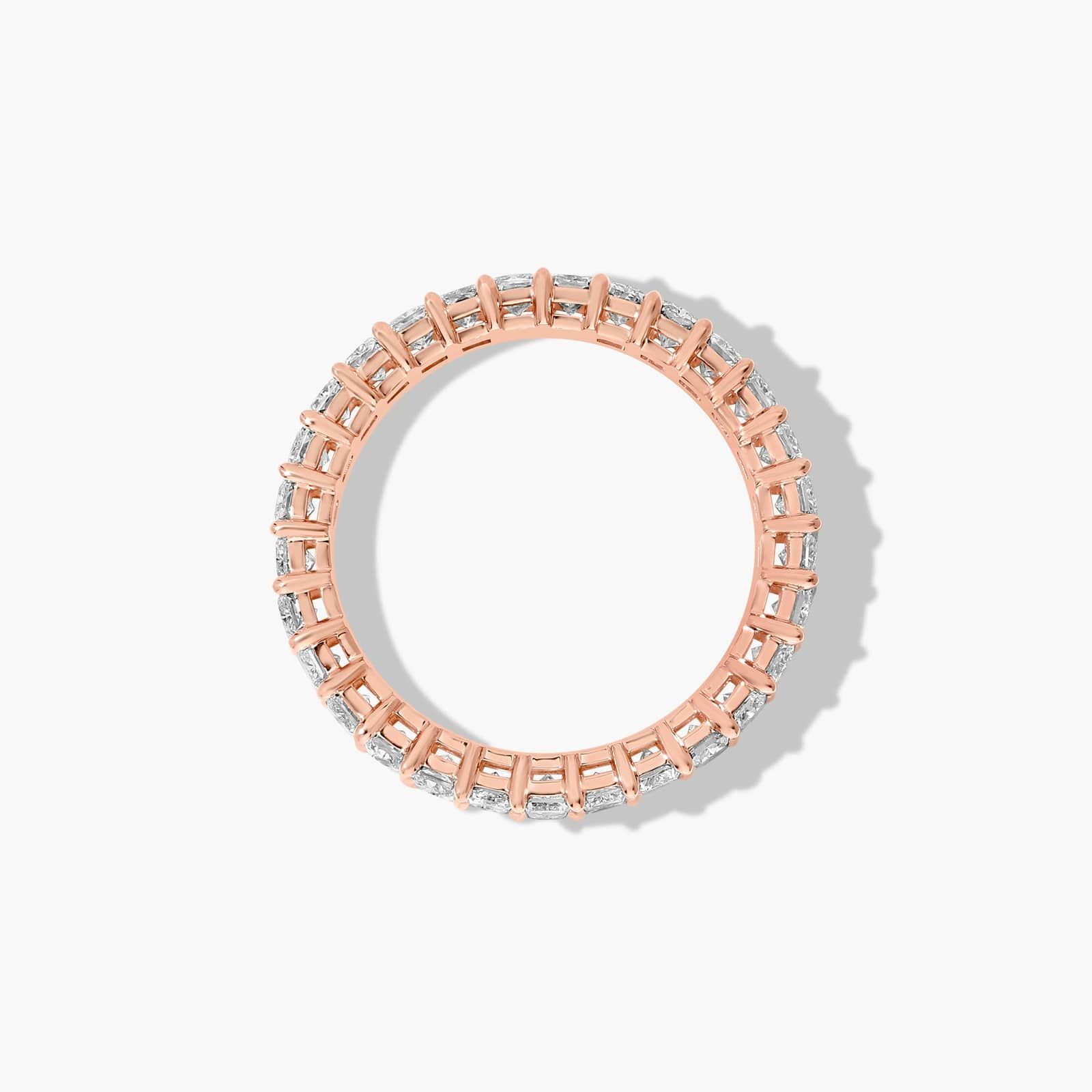 Eternity Ring With 2 CTW Radiant Cut Diamonds In 14K Rose Gold (3.50mm)