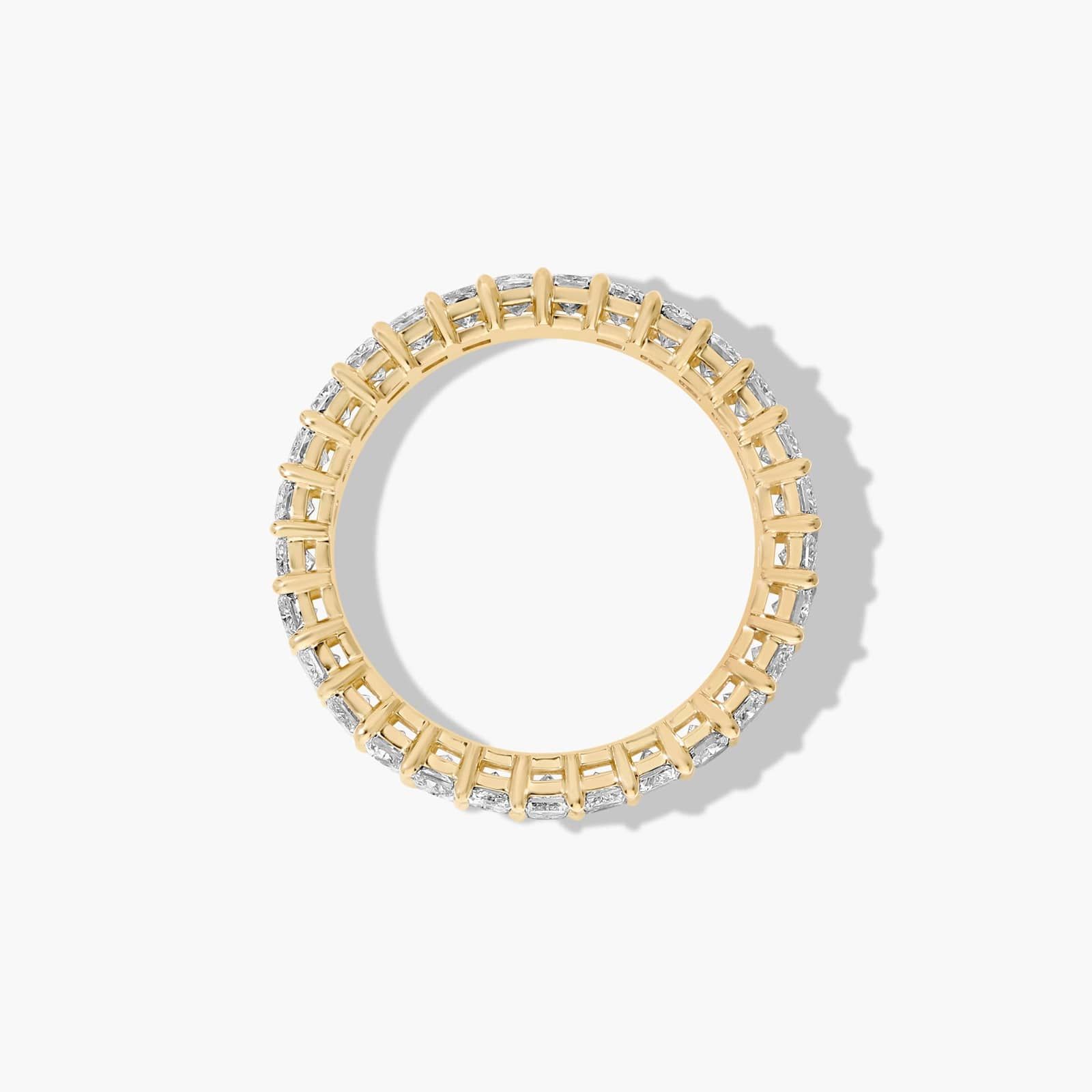 Eternity Ring With 2 CTW Radiant Cut Diamonds In 14K Yellow Gold (3.50mm)