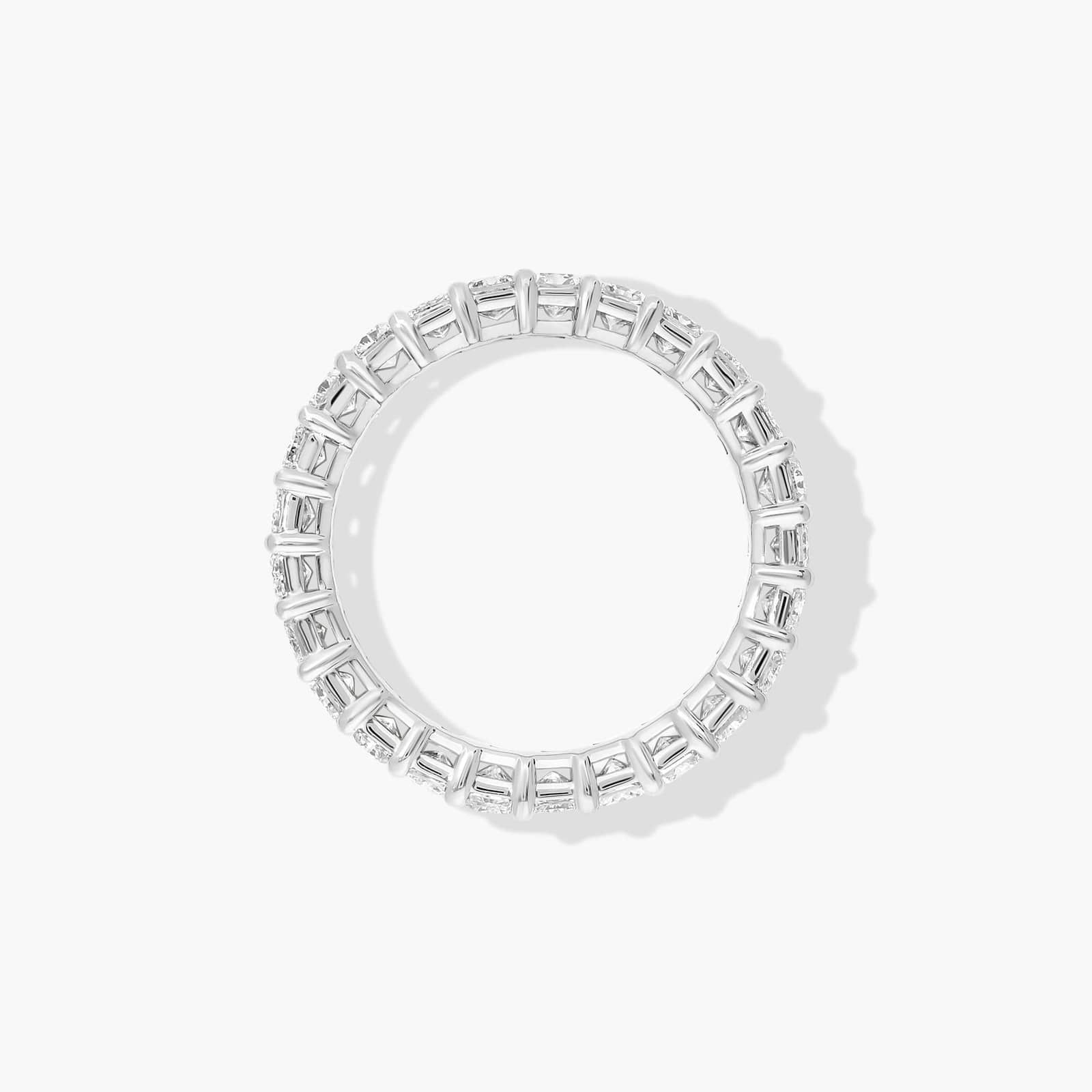 Eternity Ring With 3 CTW Radiant Cut Diamonds In 14K White Gold (4mm)