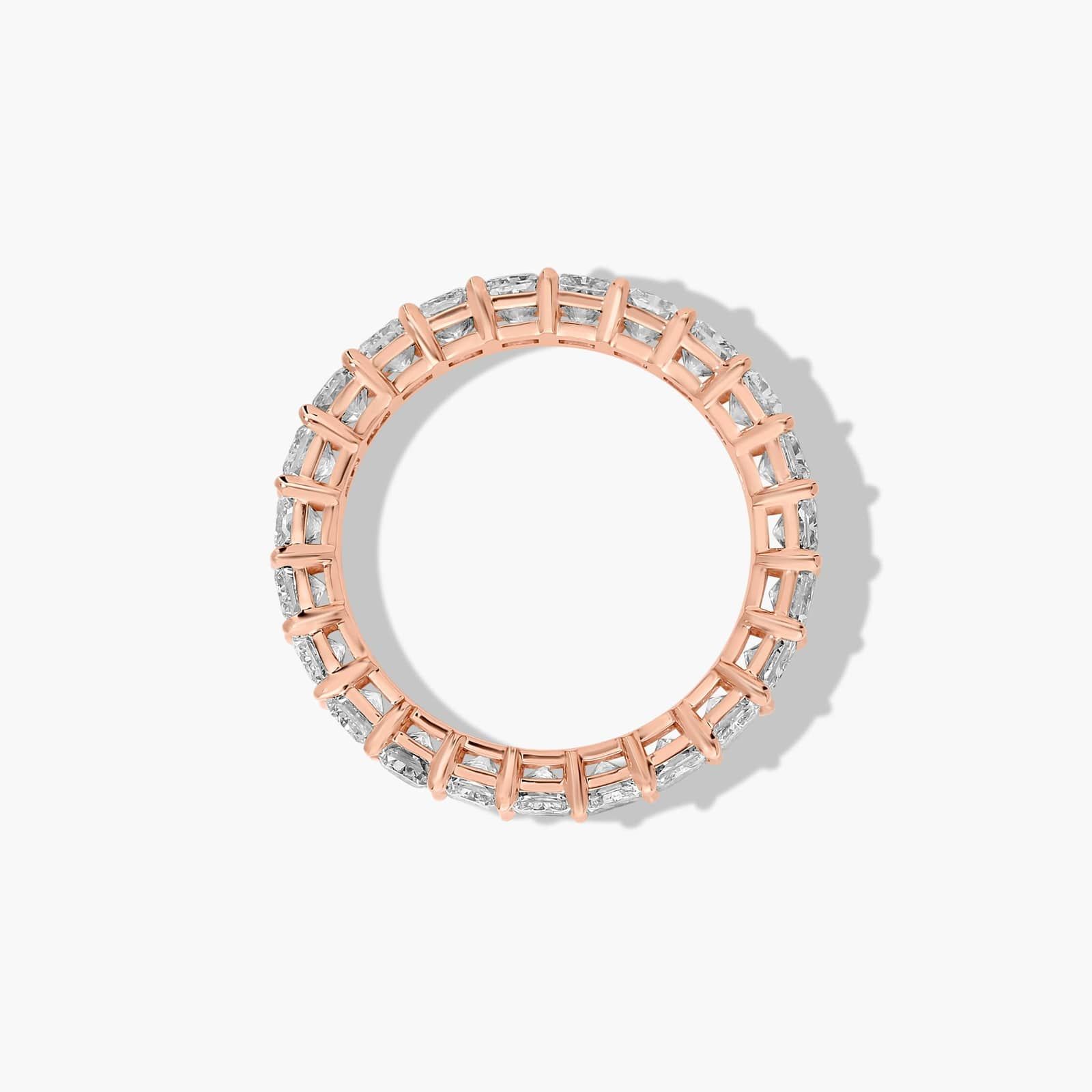 Eternity Ring With 4 CTW Radiant Cut Diamonds In 14K Rose Gold (4.50mm)