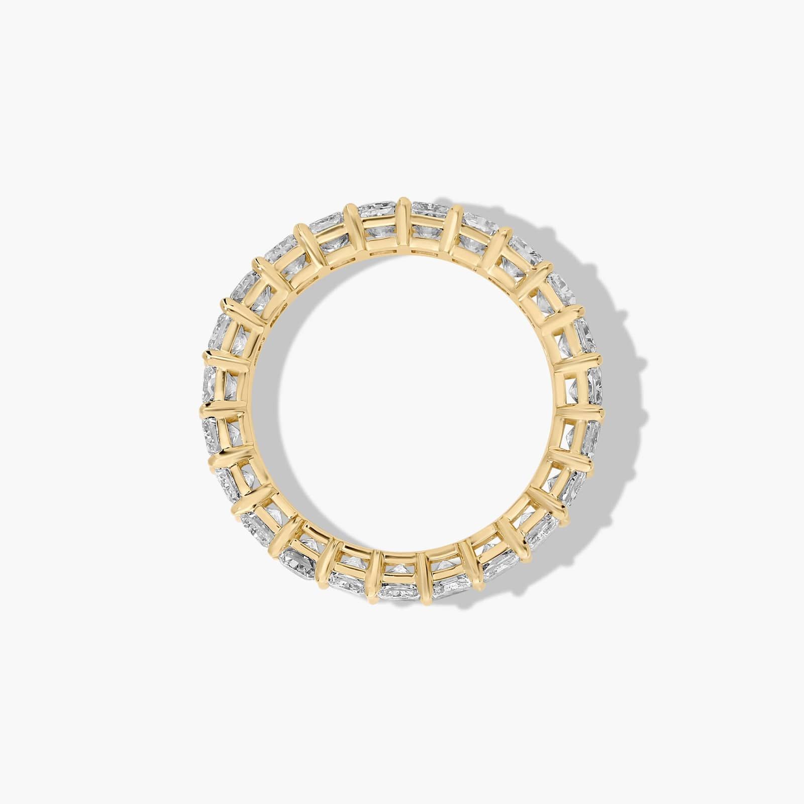 Eternity Ring With 4 CTW Radiant Cut Diamonds In 14K Yellow Gold (4.50mm)