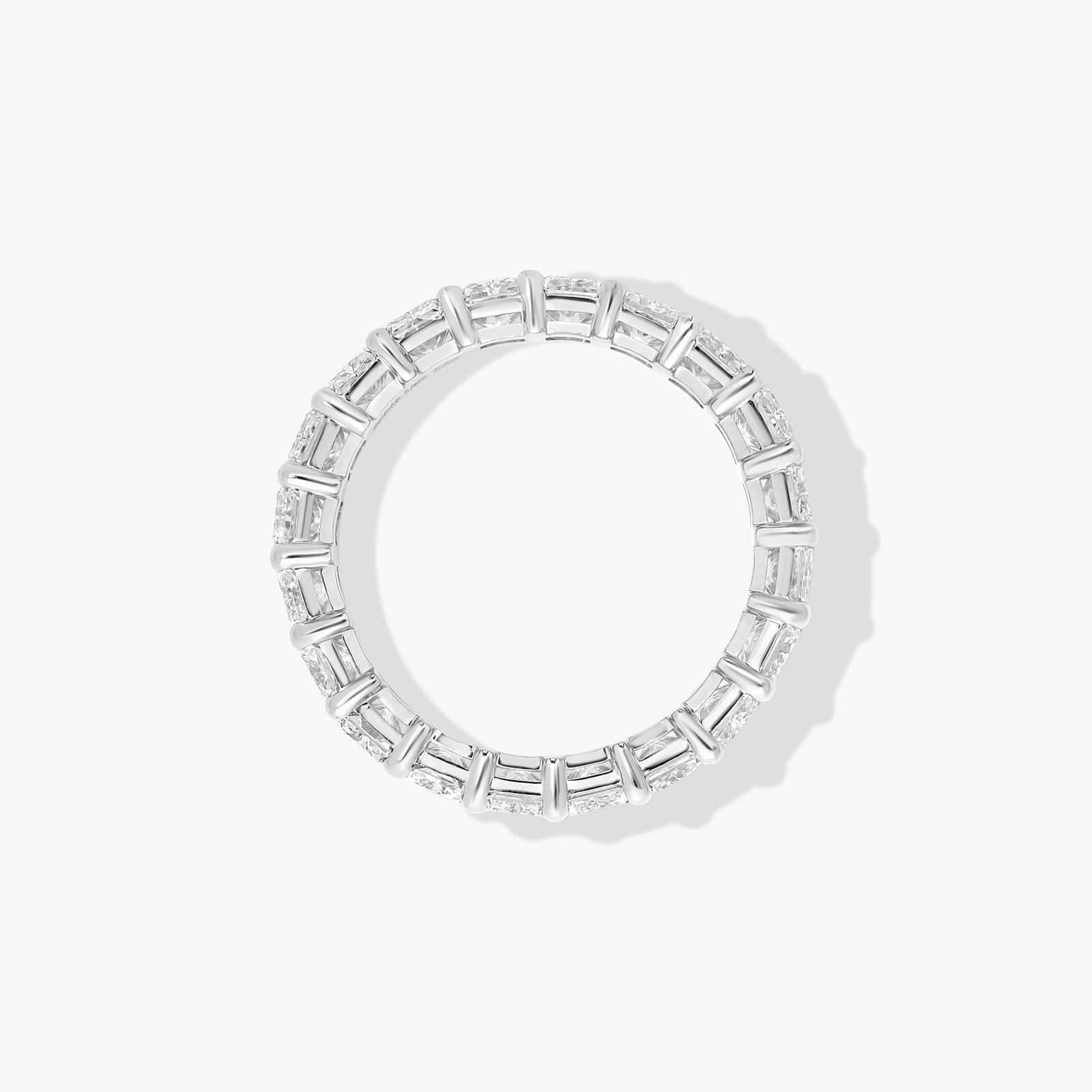 Eternity Ring With 5 CTW Radiant Cut Diamonds In 14K White Gold (4.50mm)
