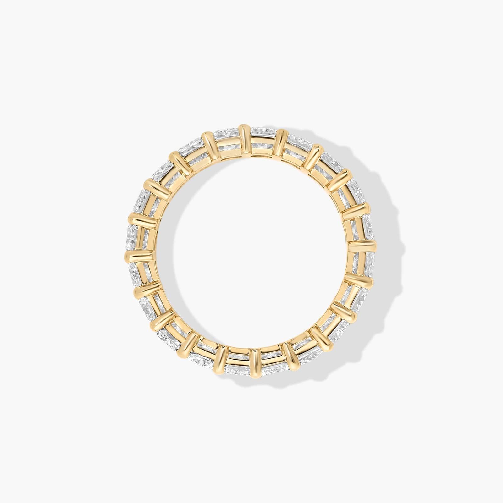 Eternity Ring With 5 CTW Radiant Cut Diamonds In 14K Yellow Gold (4.50mm)