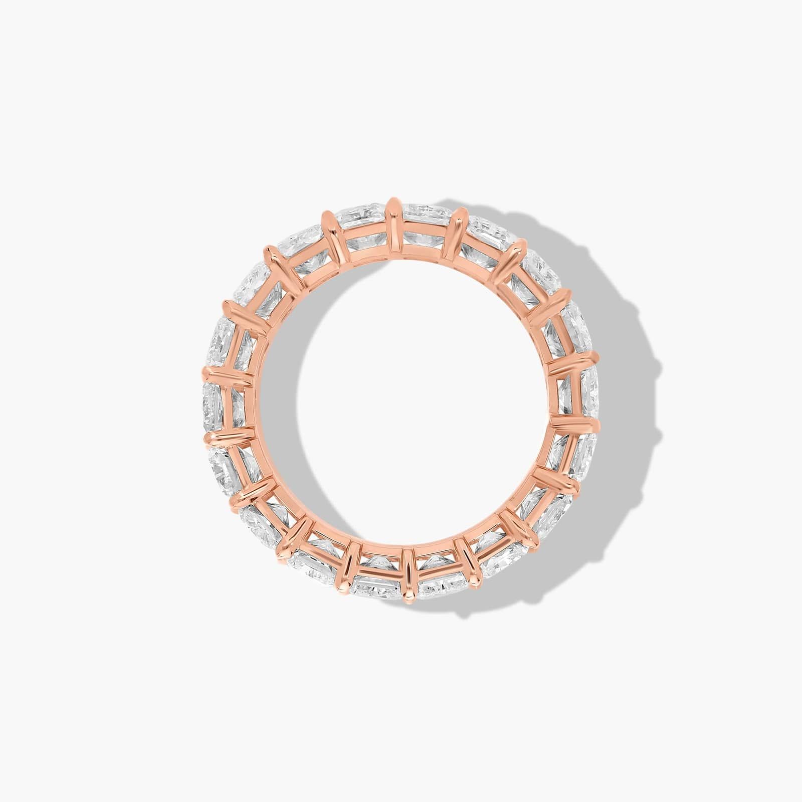 Eternity Ring With 7 CTW Radiant Cut Diamonds In 14K Rose Gold (5.50mm)