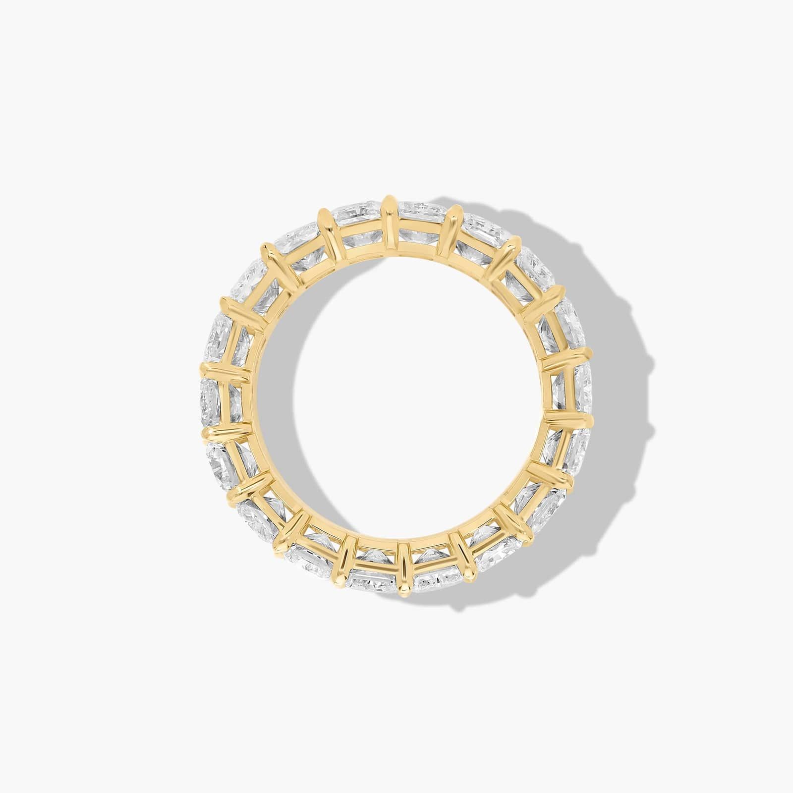 Eternity Ring With 7 CTW Radiant Cut Diamonds In 14K Yellow Gold (5.50mm)
