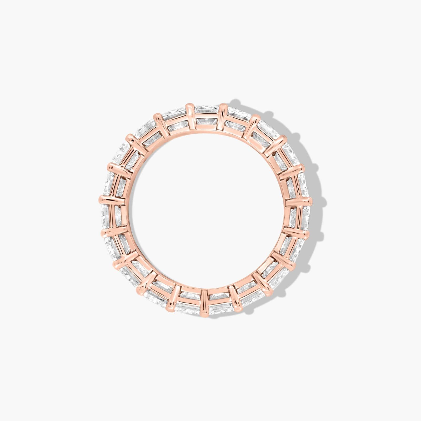 Eternity Ring With 8 CTW Radiant Cut Diamonds In 14K Rose Gold (6.50mm)