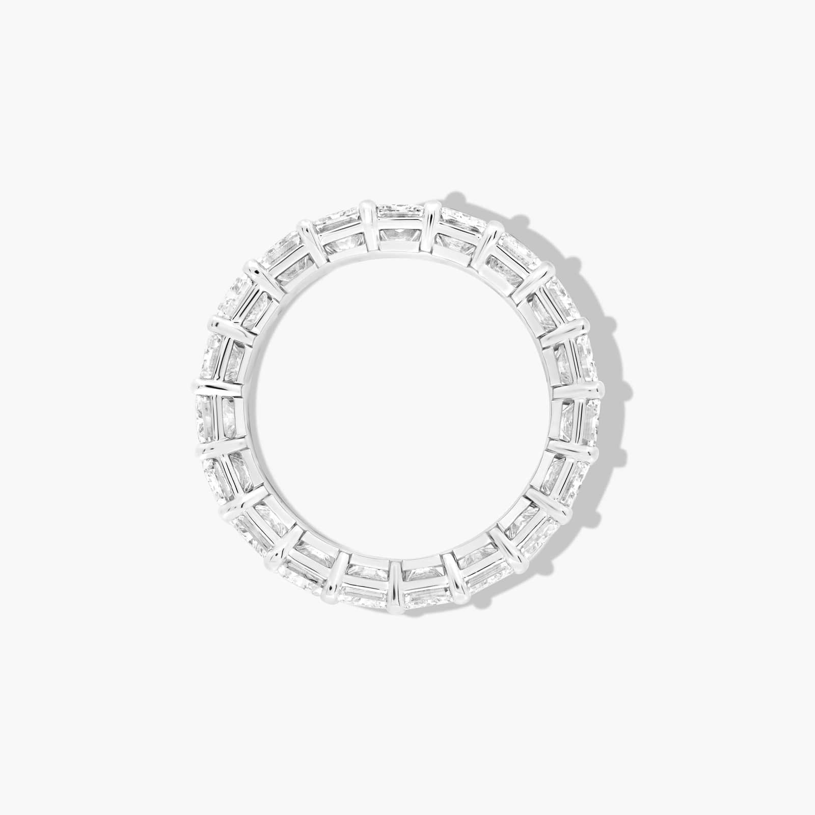 Eternity Ring With 8 CTW Radiant Cut Diamonds In 14K White Gold (6.50mm)