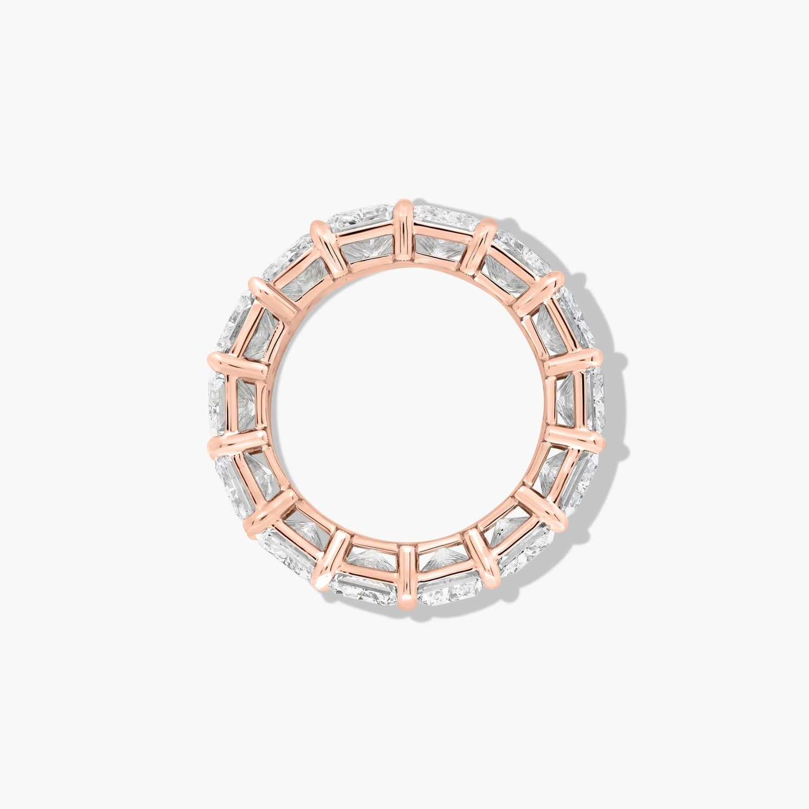 Eternity Ring With 10.5 CTW Radiant Cut Diamonds In 14K Rose Gold (7mm)