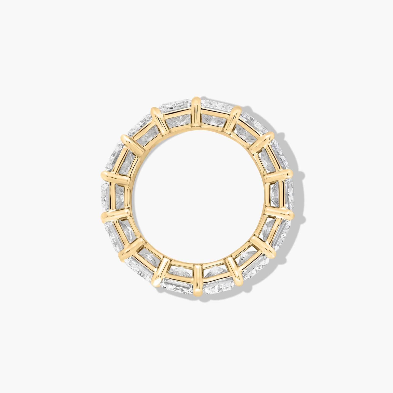 Eternity Ring With 10.5 CTW Radiant Cut Diamonds In 14K Yellow Gold (7mm)