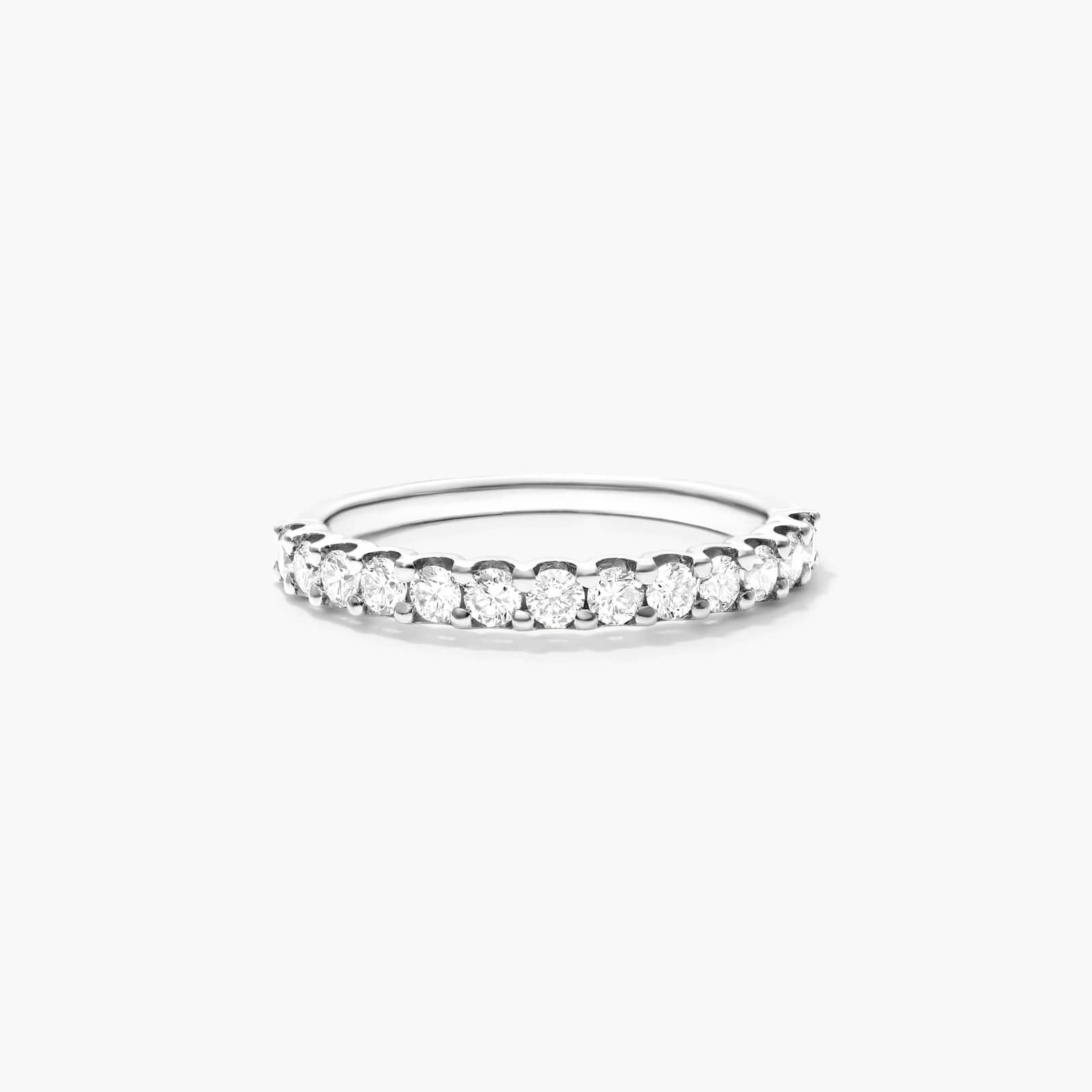 Shared Prong Contour Diamond Ring (0.5 CTW) In 14K White Gold