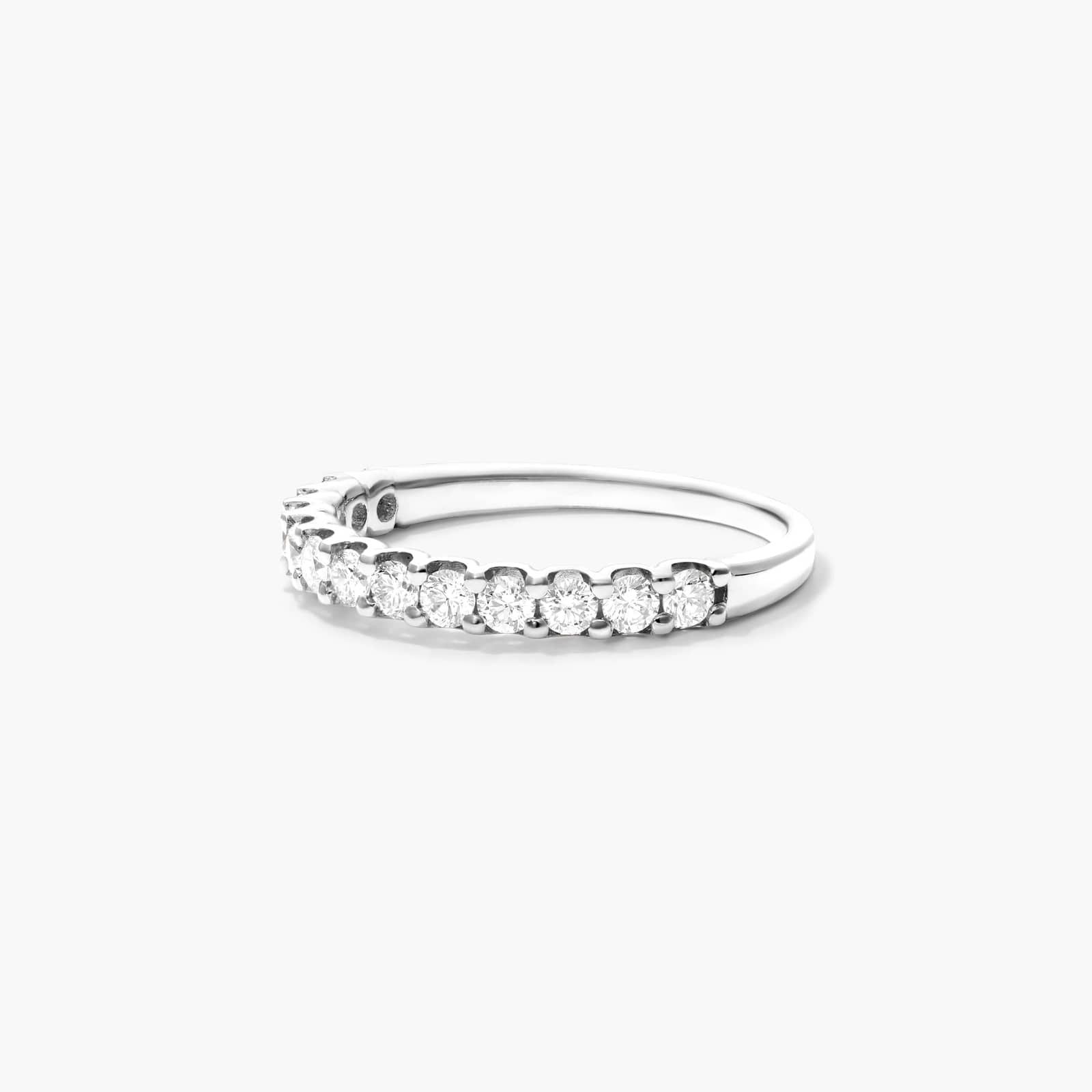 Shared Prong Contour Diamond Ring (0.5 CTW) In 14K White Gold