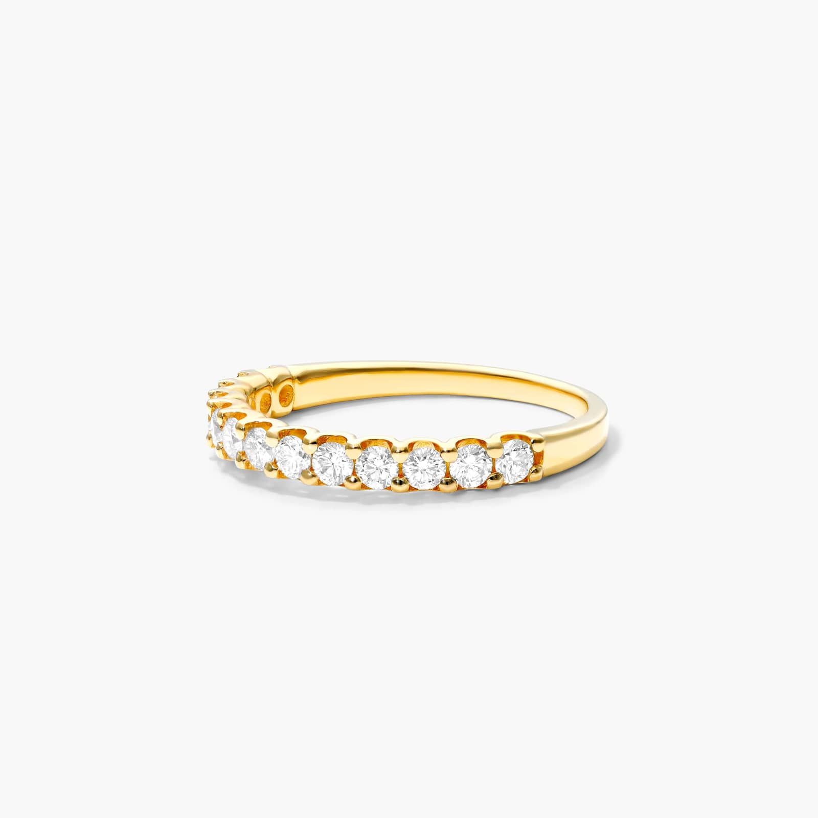 Shared Prong Contour Diamond Ring (0.5 CTW) In 14K Yellow Gold