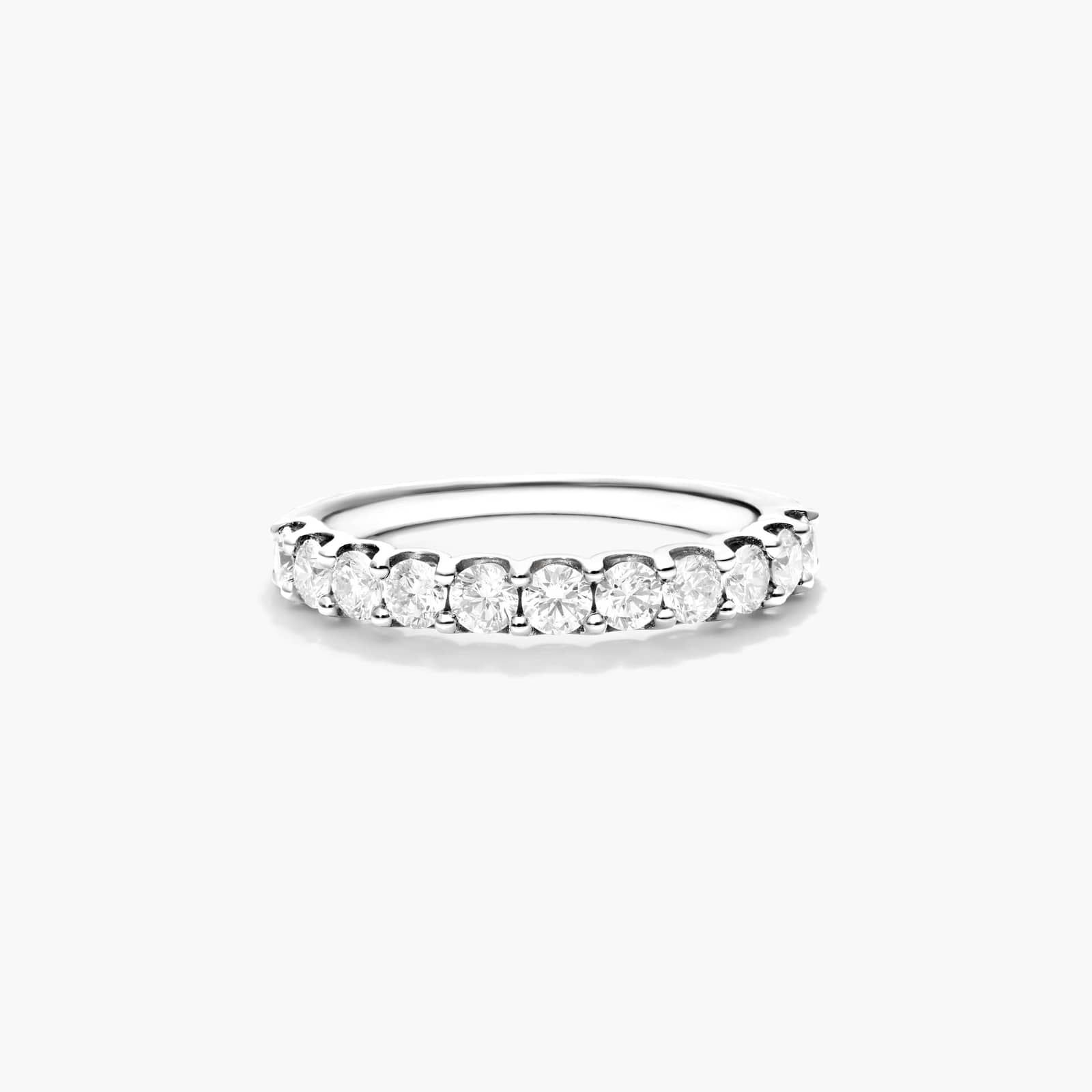 Shared Prong Contour Diamond Ring (0.75 CTW) In 14K White Gold