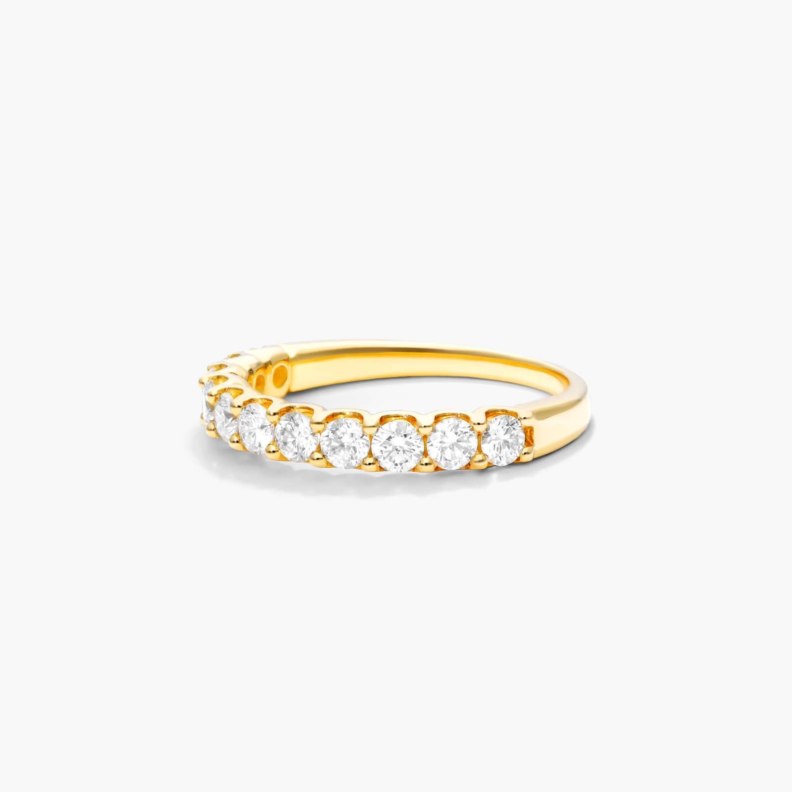 Shared Prong Contour Diamond Ring (0.75 CTW) In 14K Yellow Gold