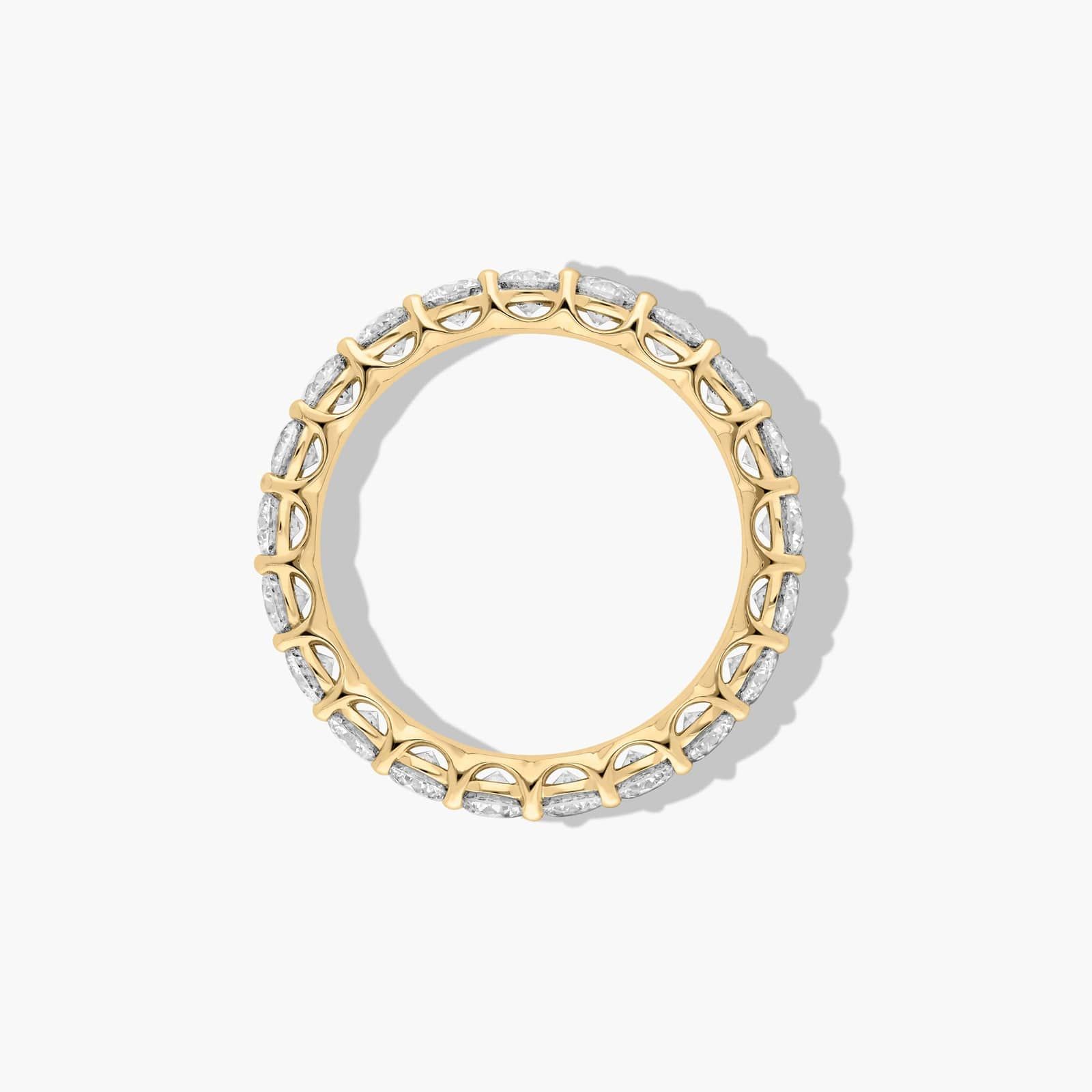Low Dome Basket Eternity Ring With 2 CTW Diamonds In 14K Yellow Gold (3.00mm)