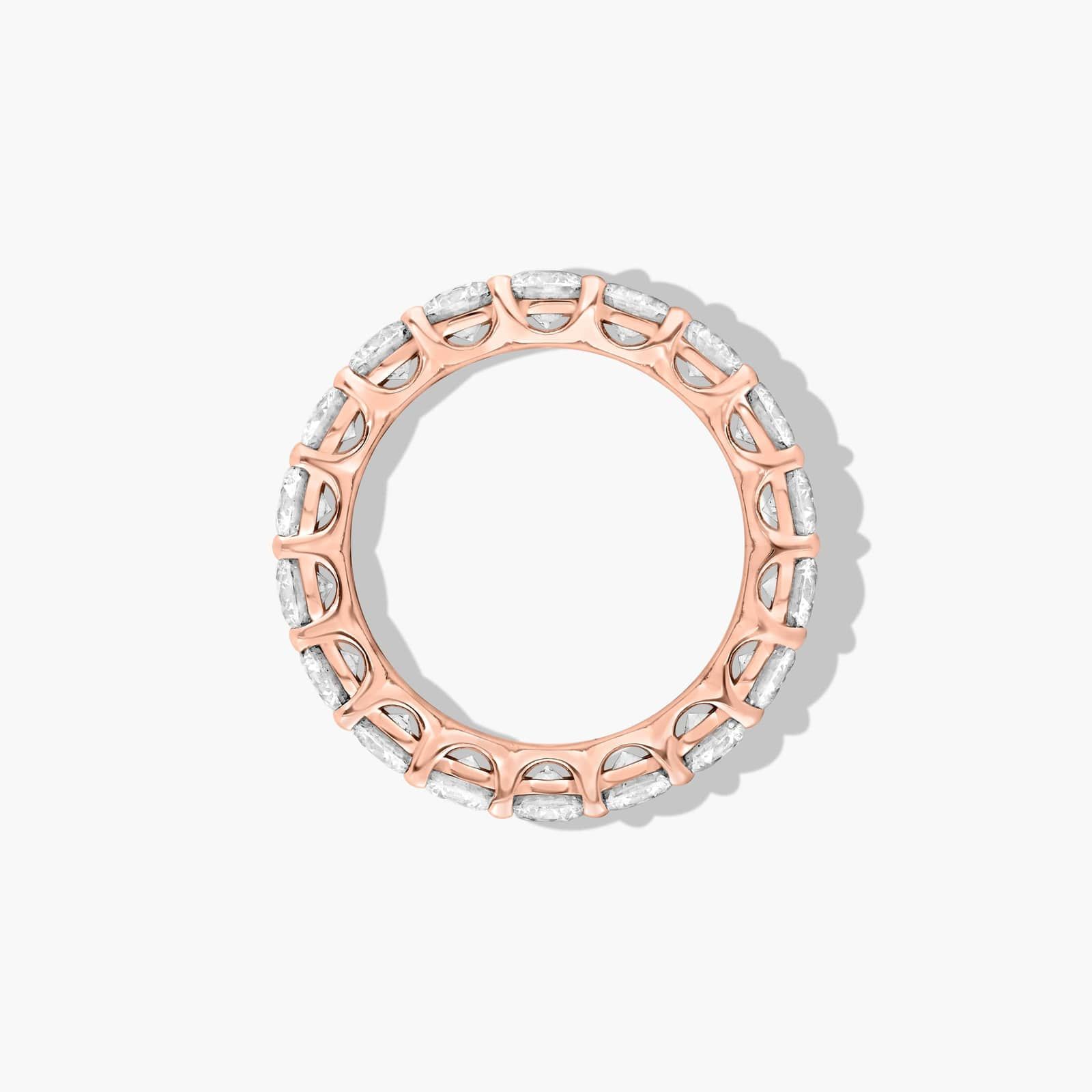 Low Dome Basket Eternity Ring With 3 CTW Lab-Grown Diamonds In 14K Rose Gold (3.50mm)