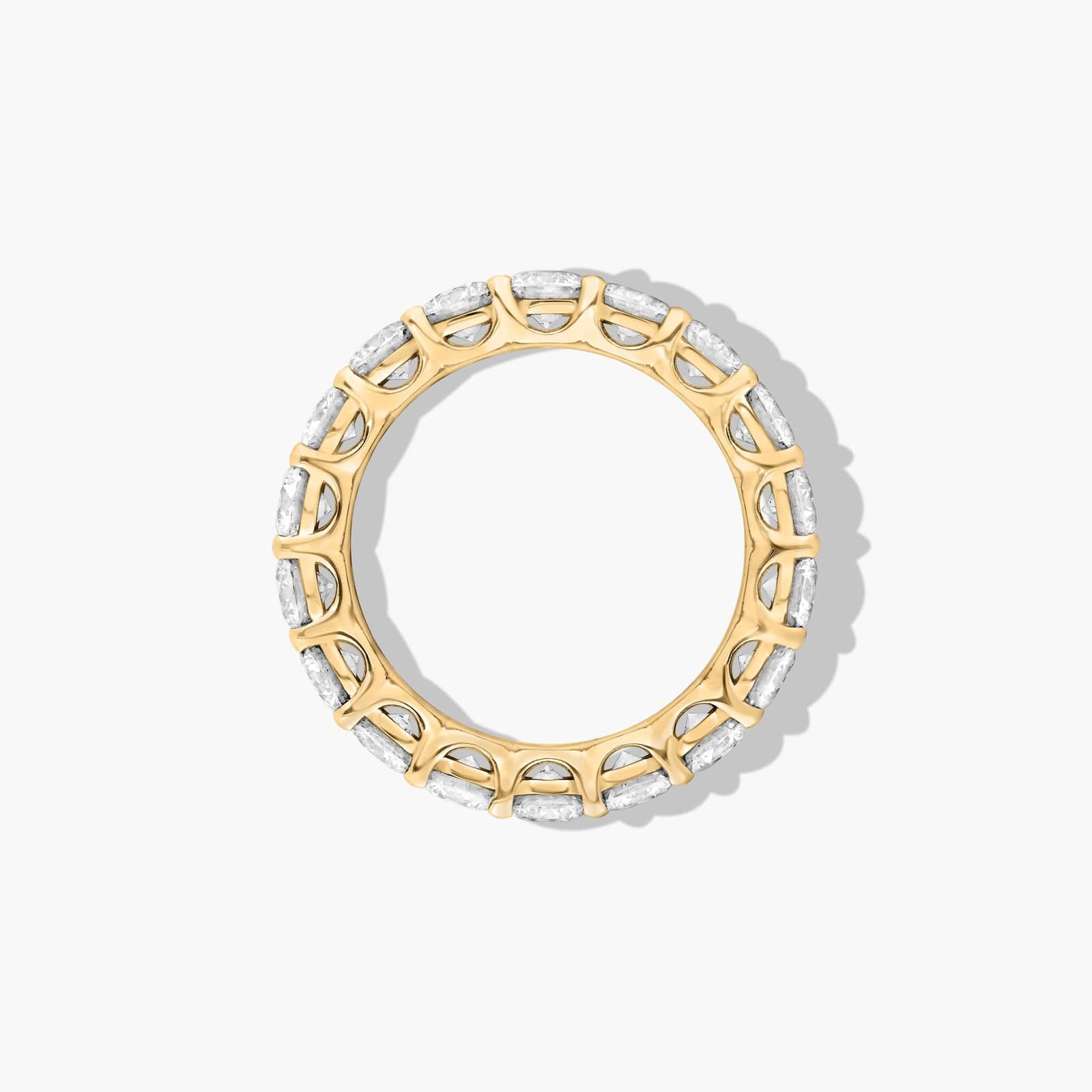 Low Dome Basket Eternity Ring With 3 CTW Lab-Grown Diamonds In 14K Yellow Gold (3.50mm)