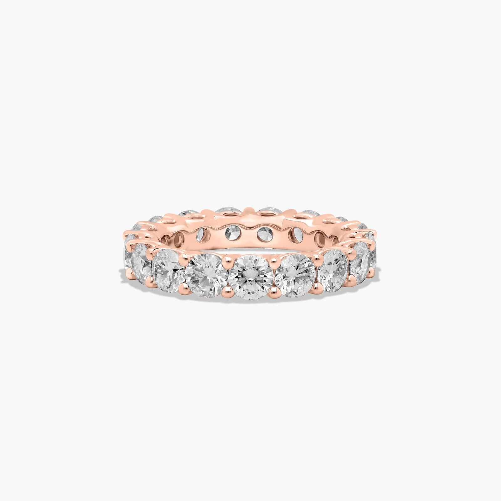 Low Dome Basket Eternity Ring With 4 CTW Lab-Grown Diamonds In 14K Rose Gold (4.00mm)
