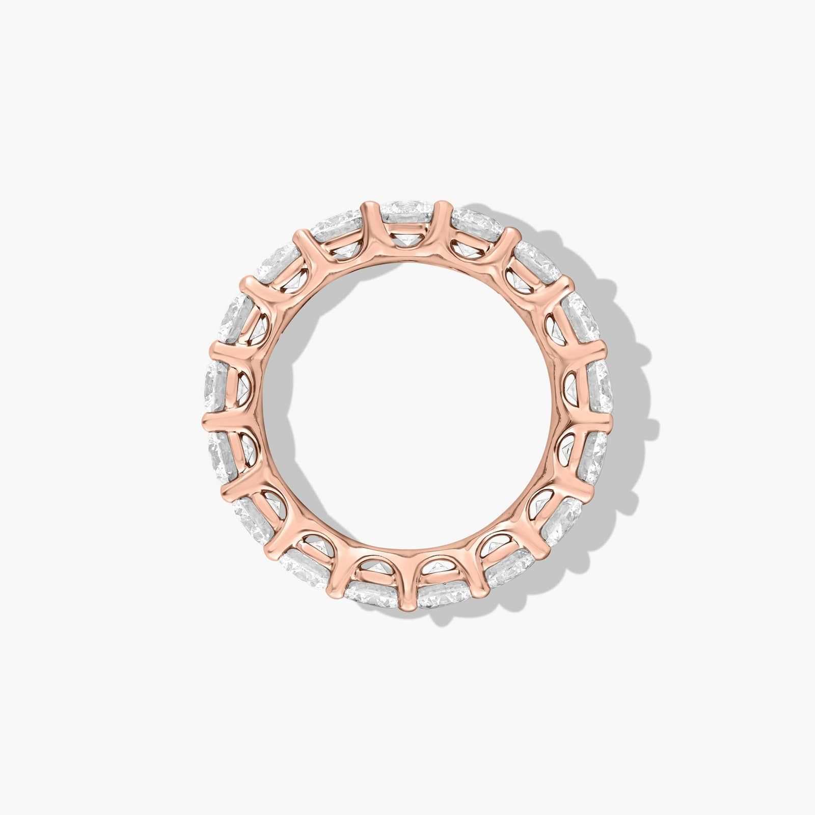 Low Dome Basket Eternity Ring With 4 CTW Lab-Grown Diamonds In 14K Rose Gold (4.00mm)