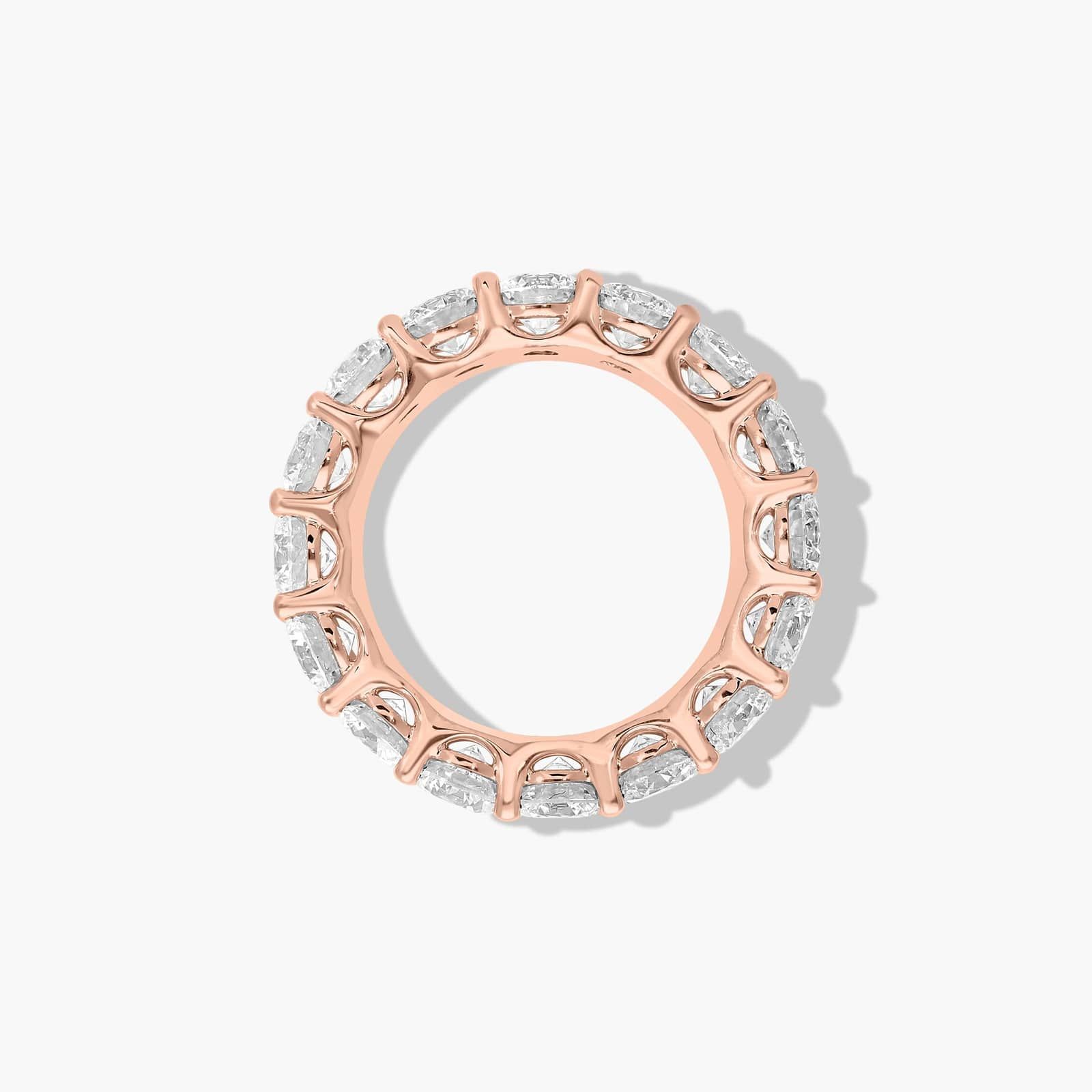 Low Dome Basket Eternity Ring With 5 CTW Lab-Grown Diamonds In 14K Rose Gold (4.00mm)