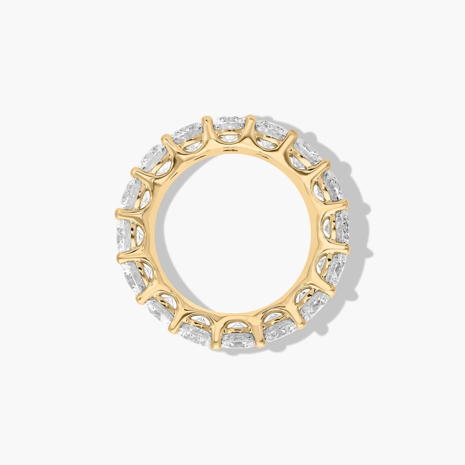 Low Dome Basket Eternity Ring With 5 CTW Lab-Grown Diamonds In 14K Yellow Gold (4.00mm)