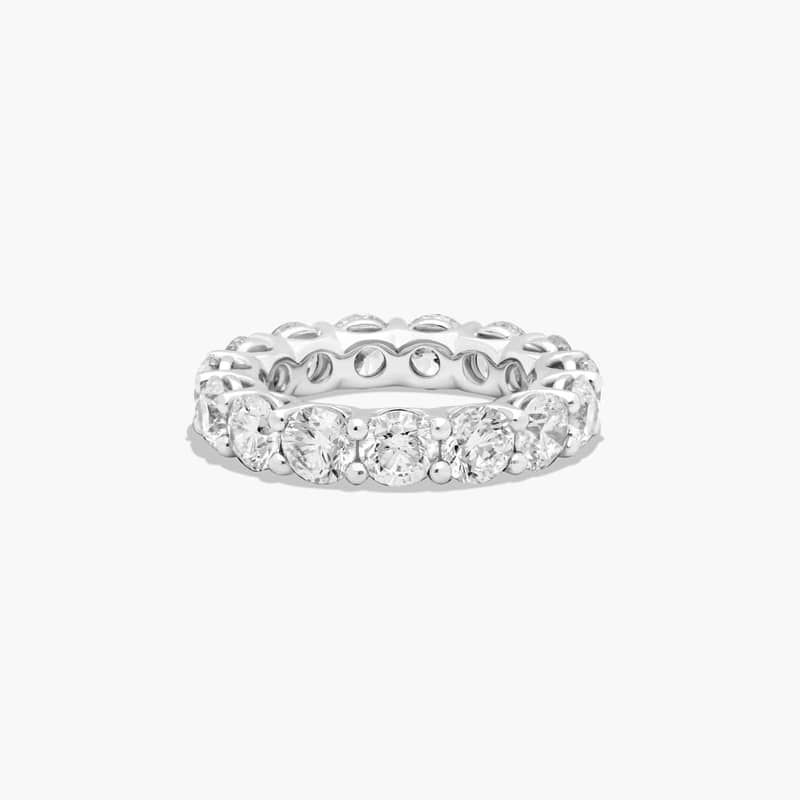 Low Dome Basket Eternity Ring With 6 CTW Lab-Grown Diamonds In 14K White Gold (4.50mm)