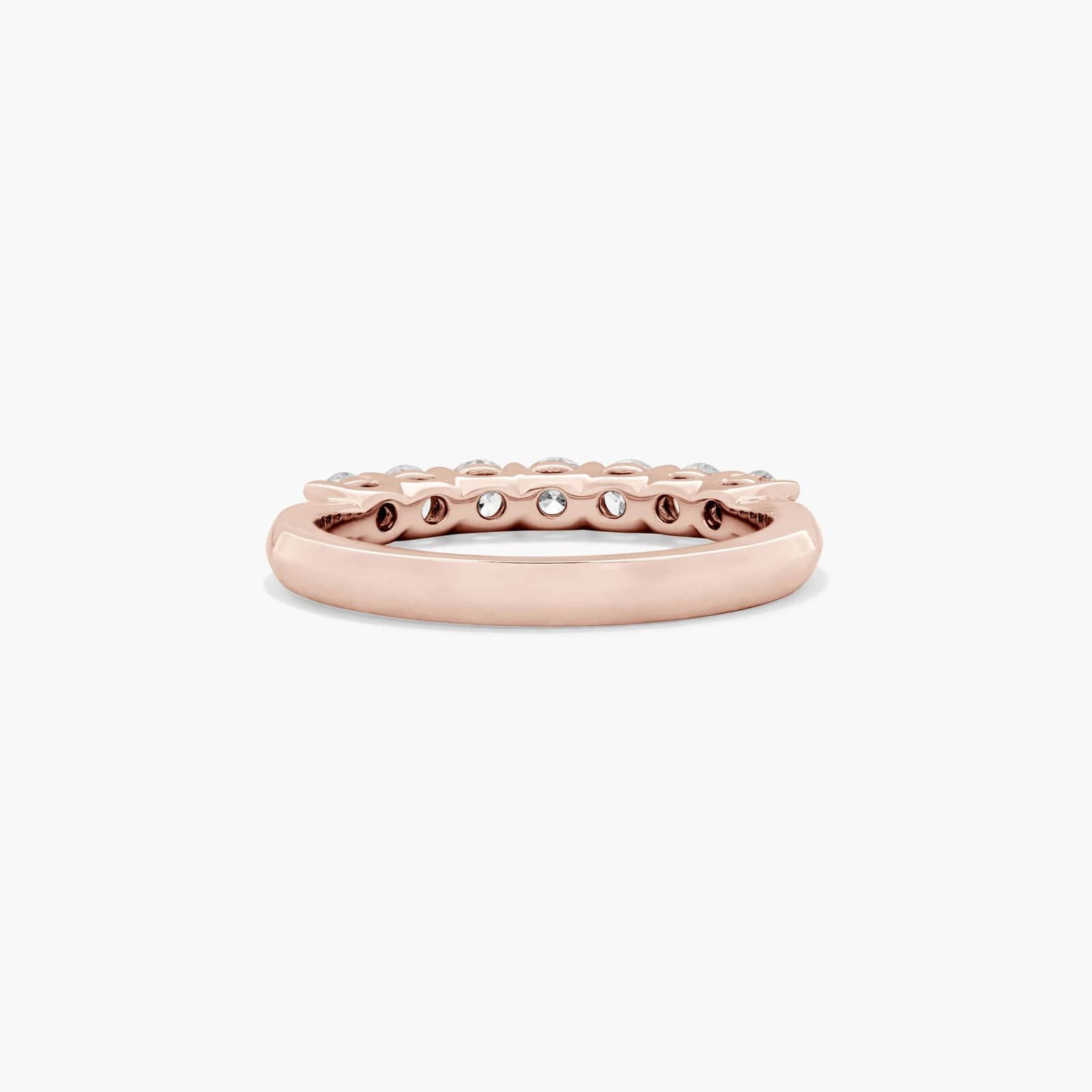 Seven Stone Low Dome Basket Anniversary Ring With 0.5 CTW Diamonds In 14K Rose Gold (2.40mm)