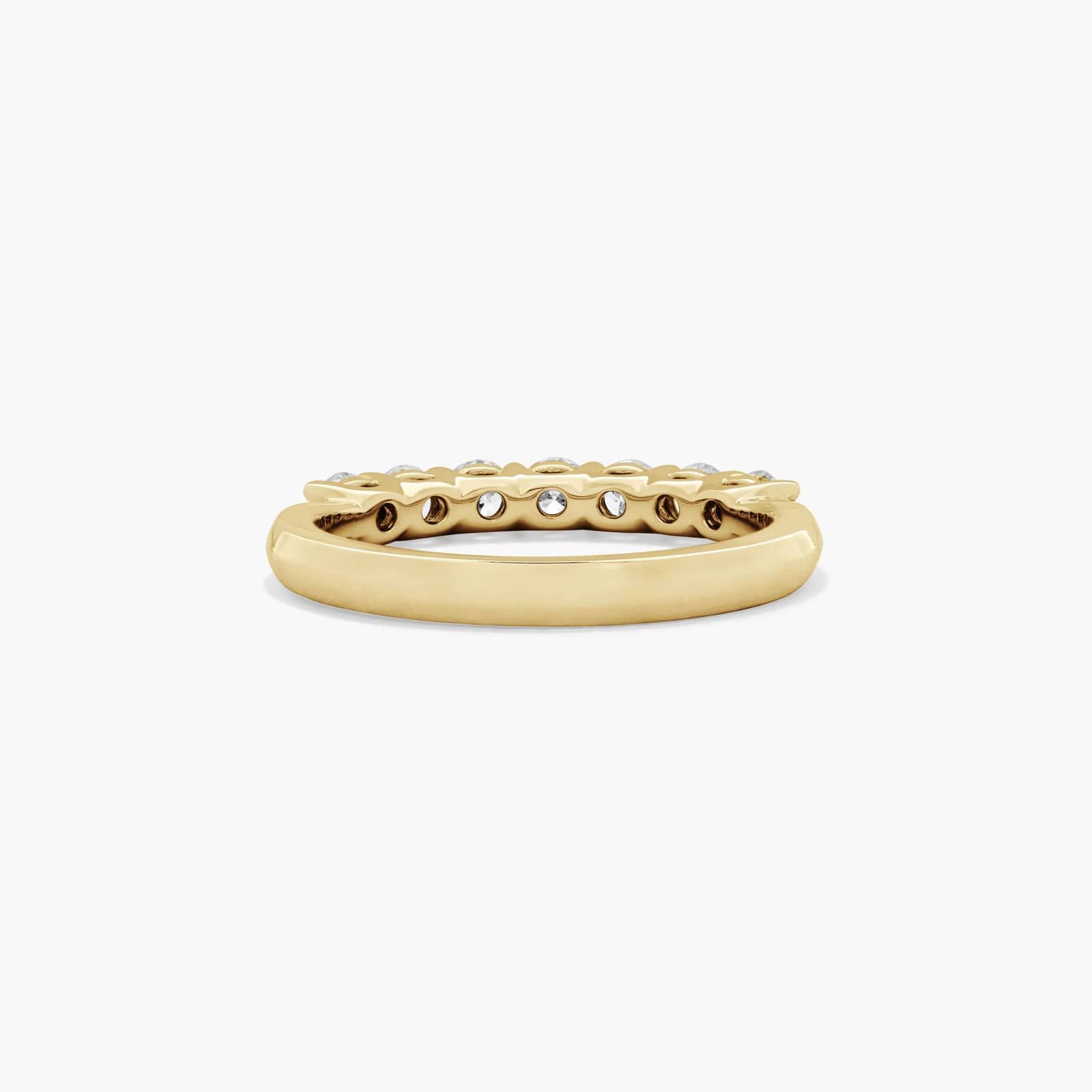 Seven Stone Low Dome Basket Anniversary Ring With 0.5 CTW Diamonds In 14K Yellow Gold (2.40mm)