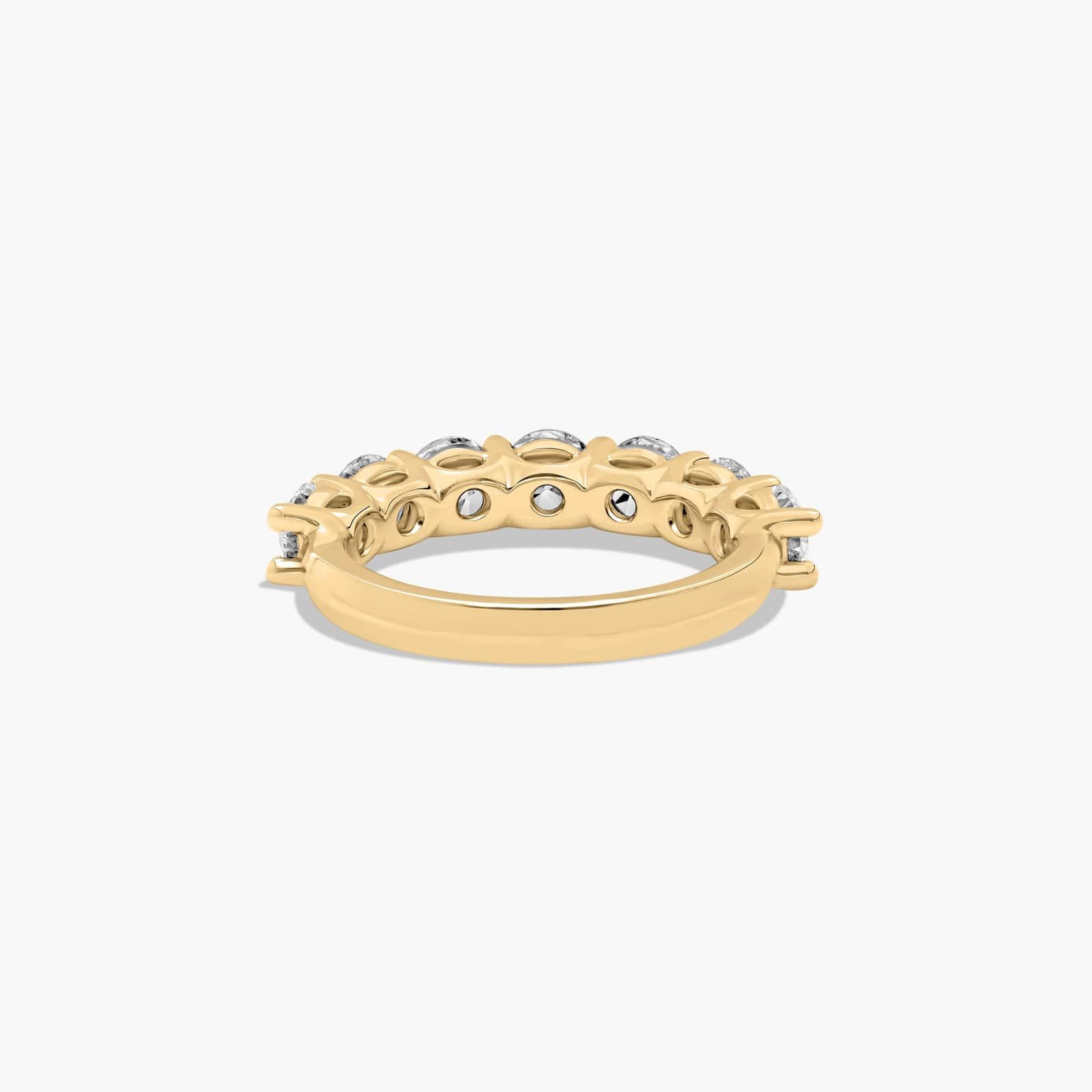 Seven Stone Low Dome Basket Anniversary Ring With 2 CTW Diamonds In 14K Yellow Gold (2.50mm)