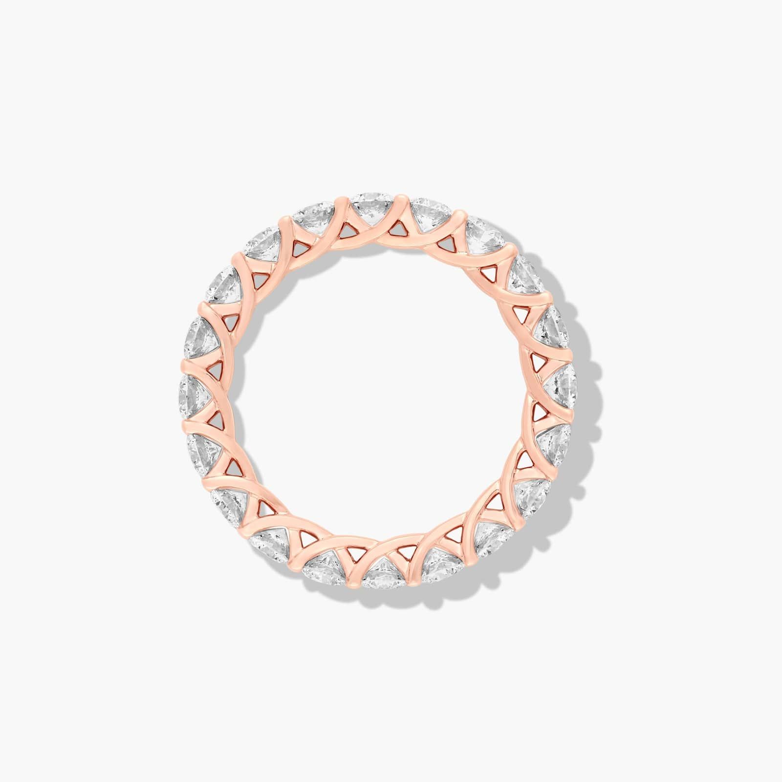 Trellis Eternity Ring With 2 CTW Diamonds In 14K Rose Gold (3.00mm)
